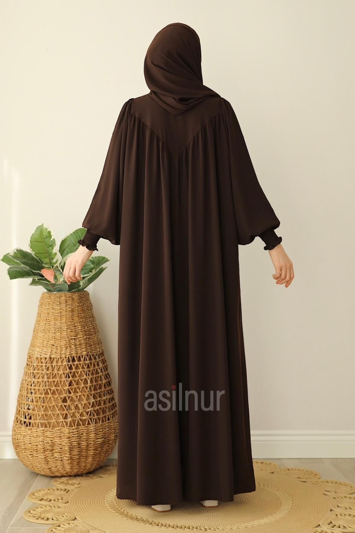 İrem Elbise Kahverengi - 4