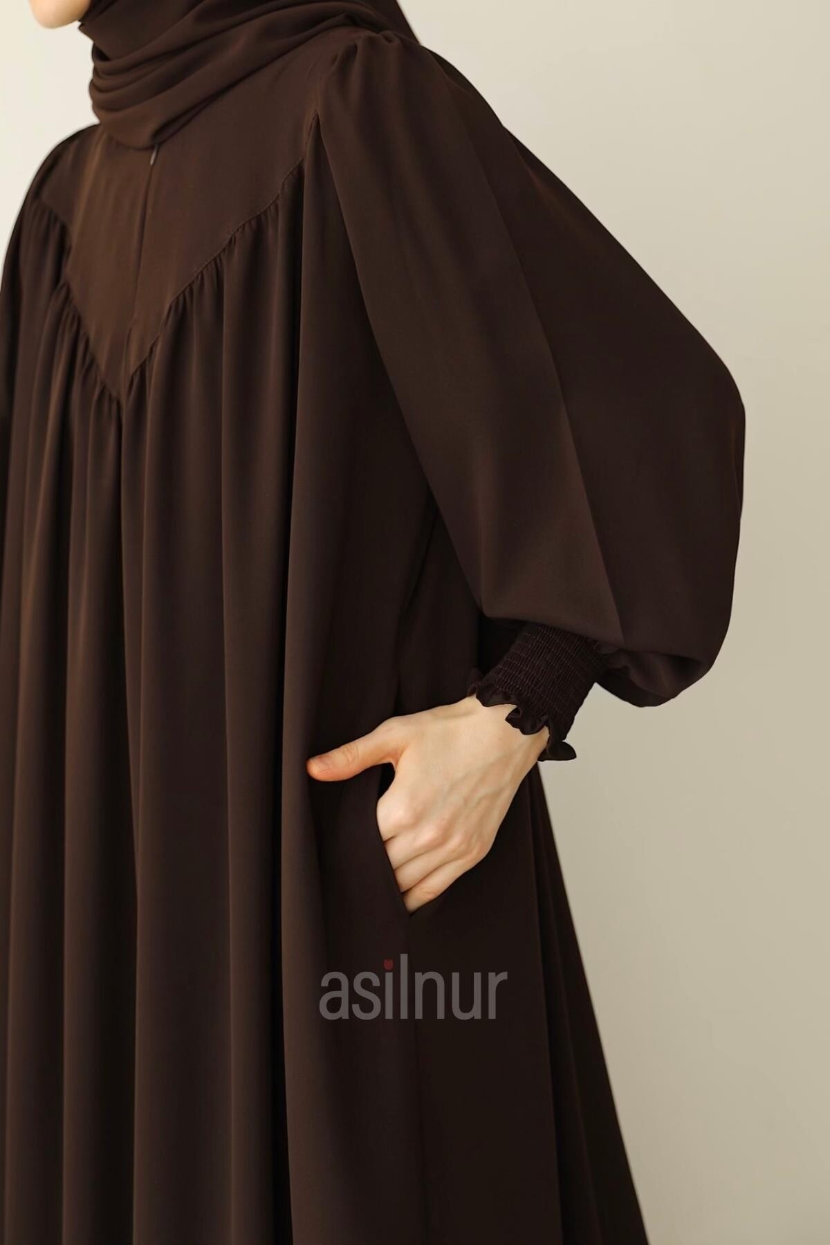 İrem Elbise Kahverengi - 6