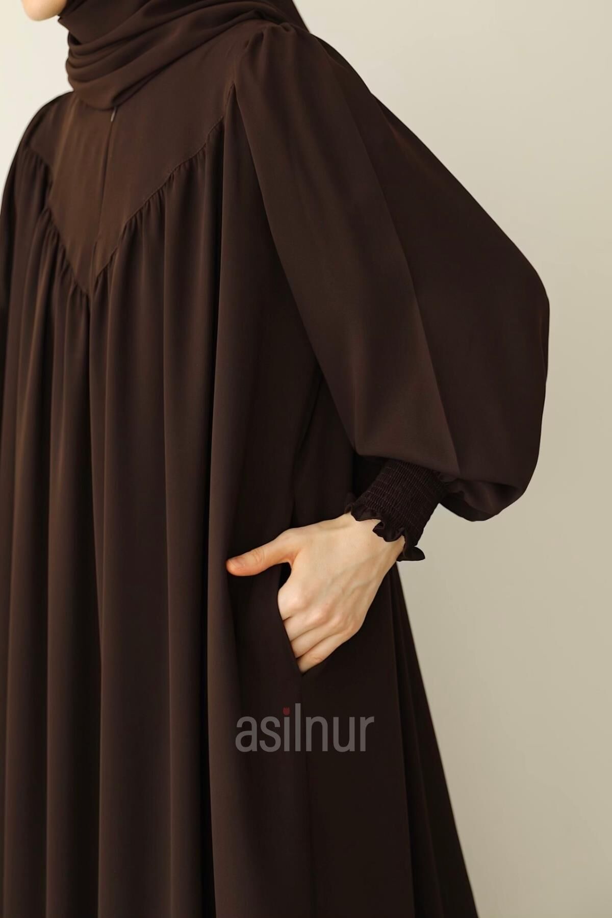 İrem Elbise Kahverengi - 6