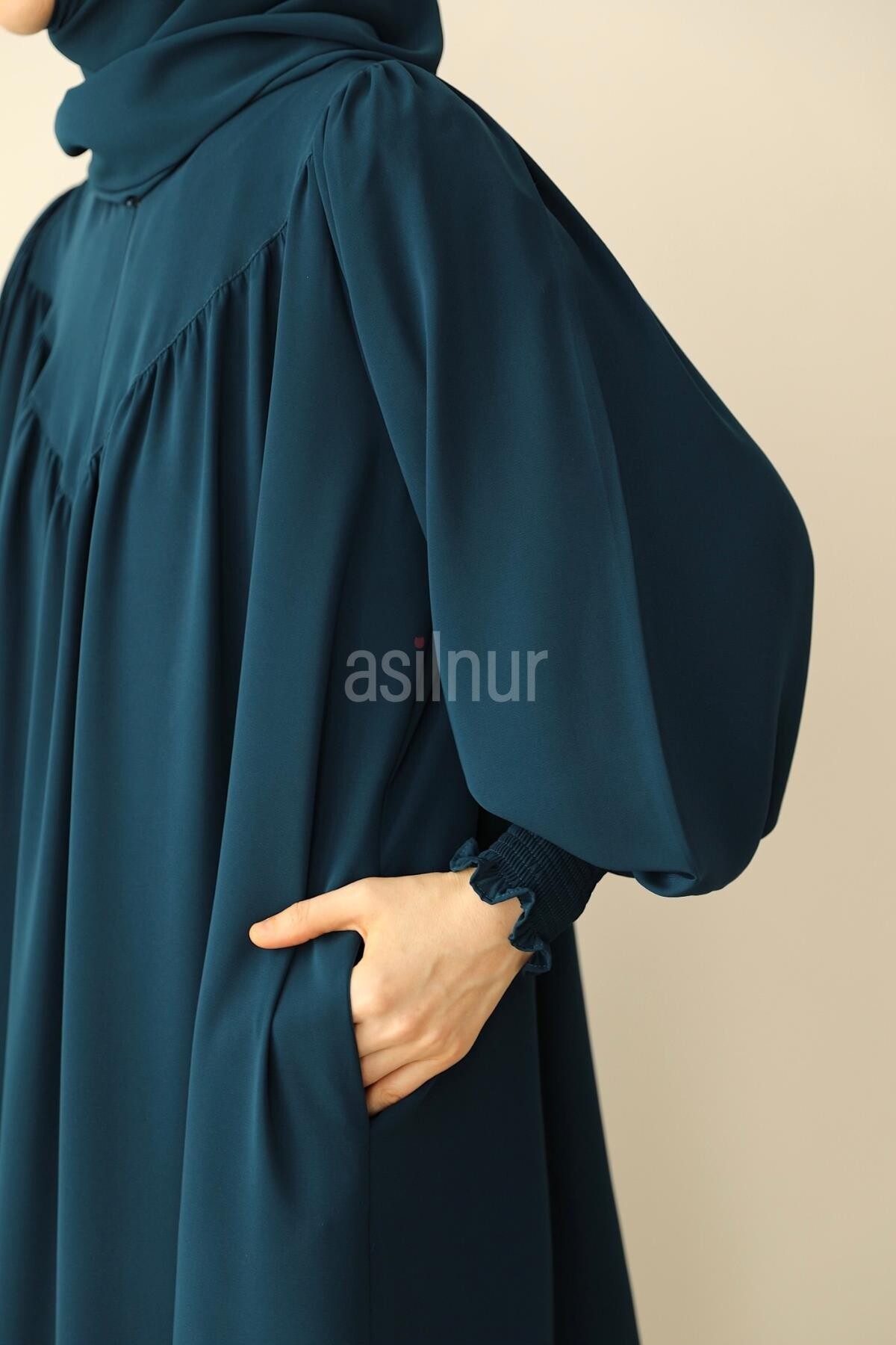 İrem Elbise Petrol Mavisi - 6