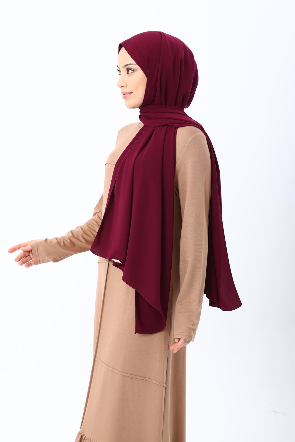 Medine İpeği Şal Mürdüm - 3