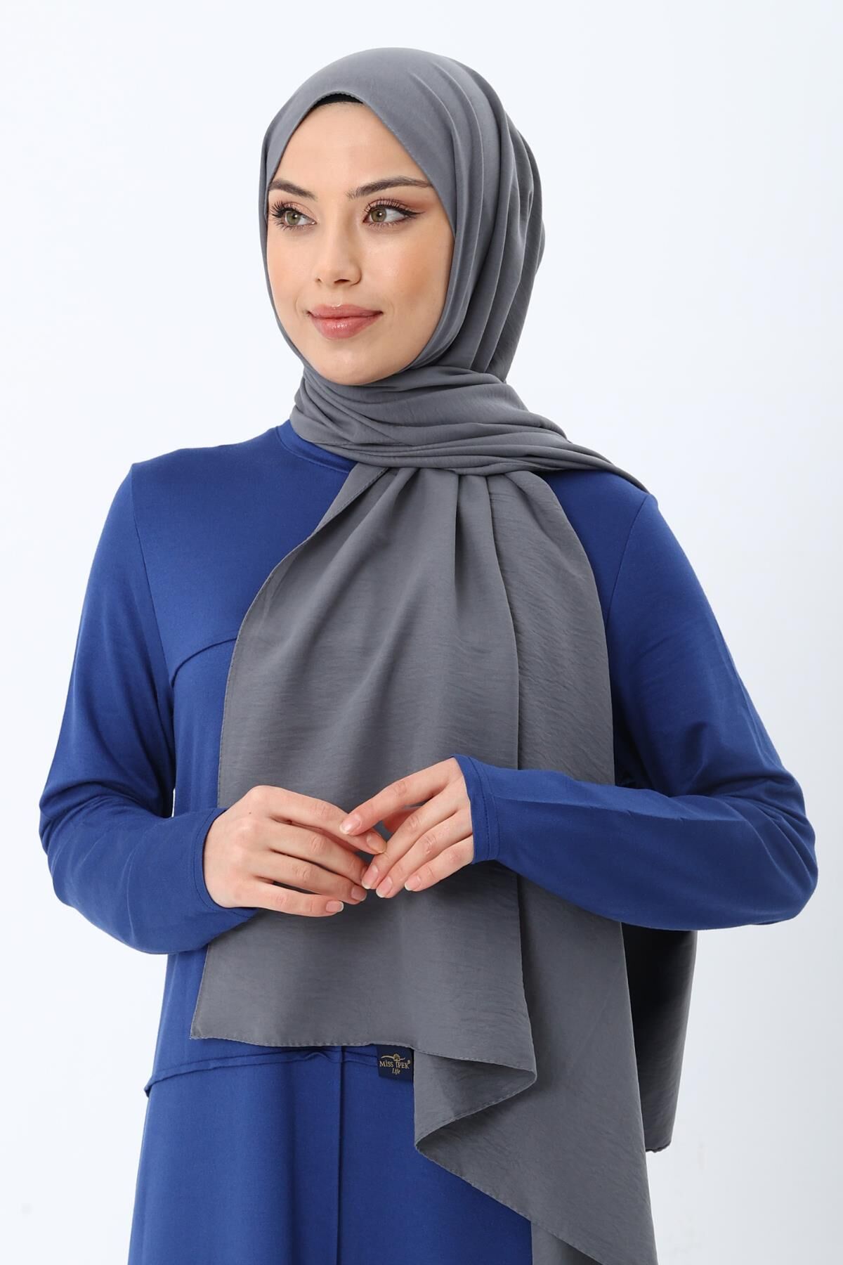 Medine İpeği Şal Füme - 1