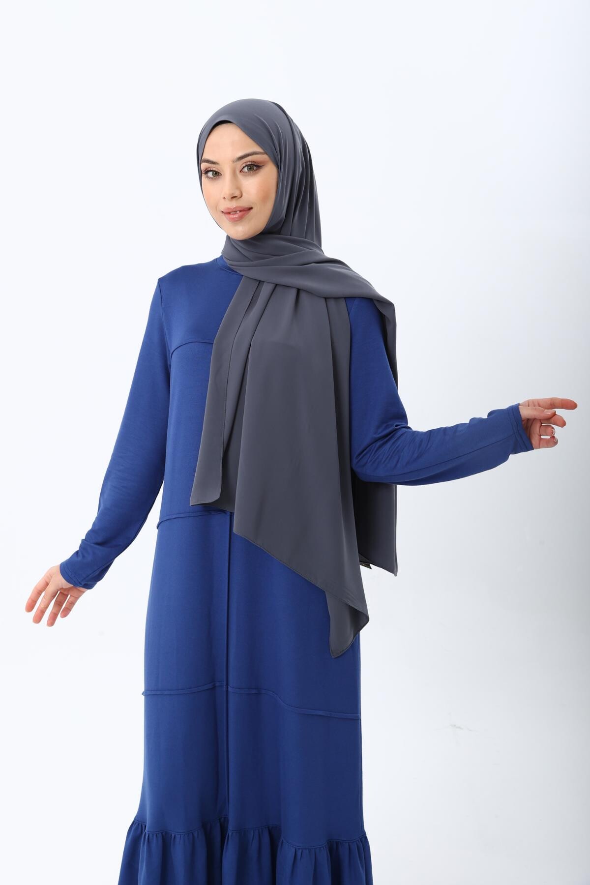 Medine İpeği Şal Füme - 2