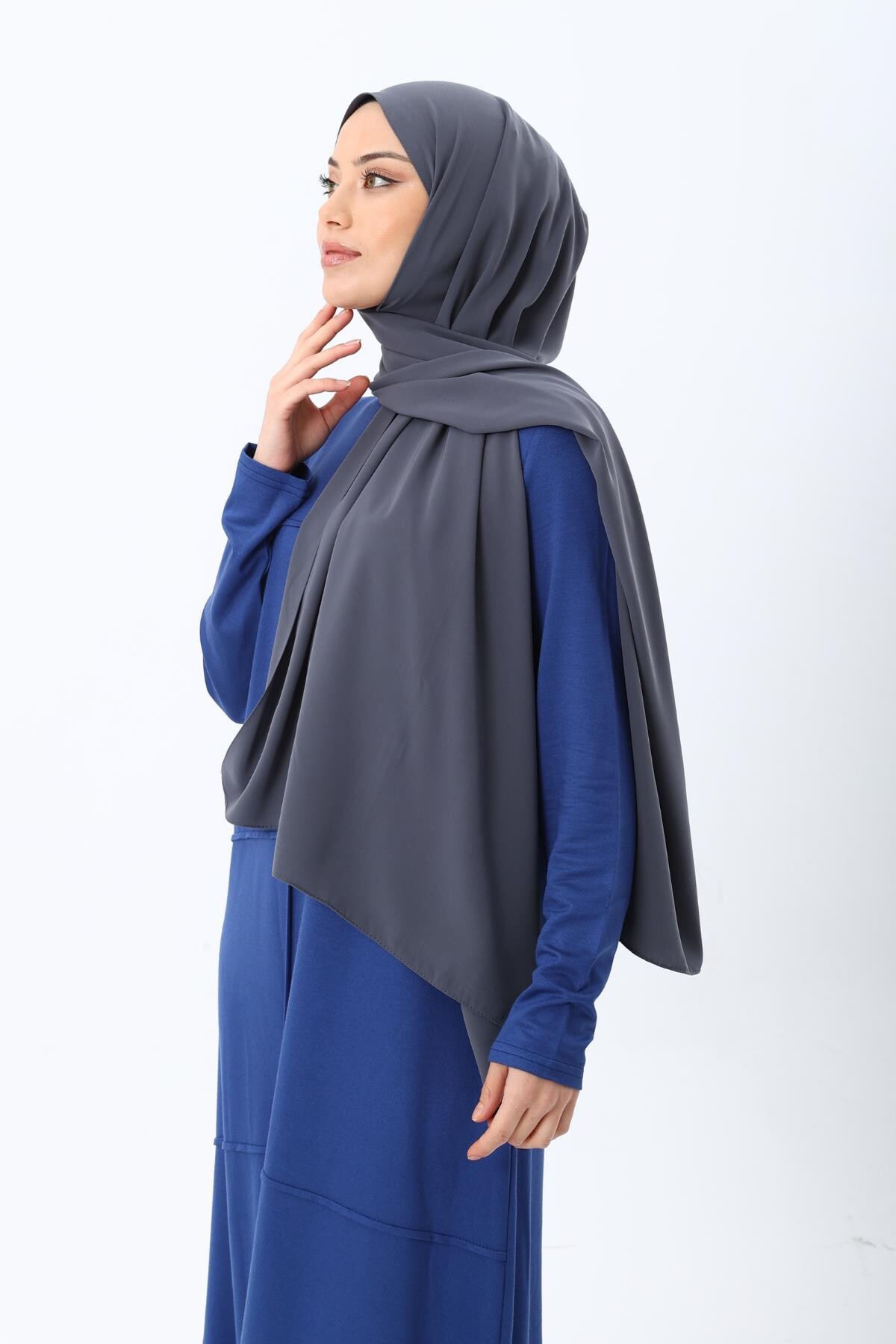 Medine İpeği Şal Füme - 3