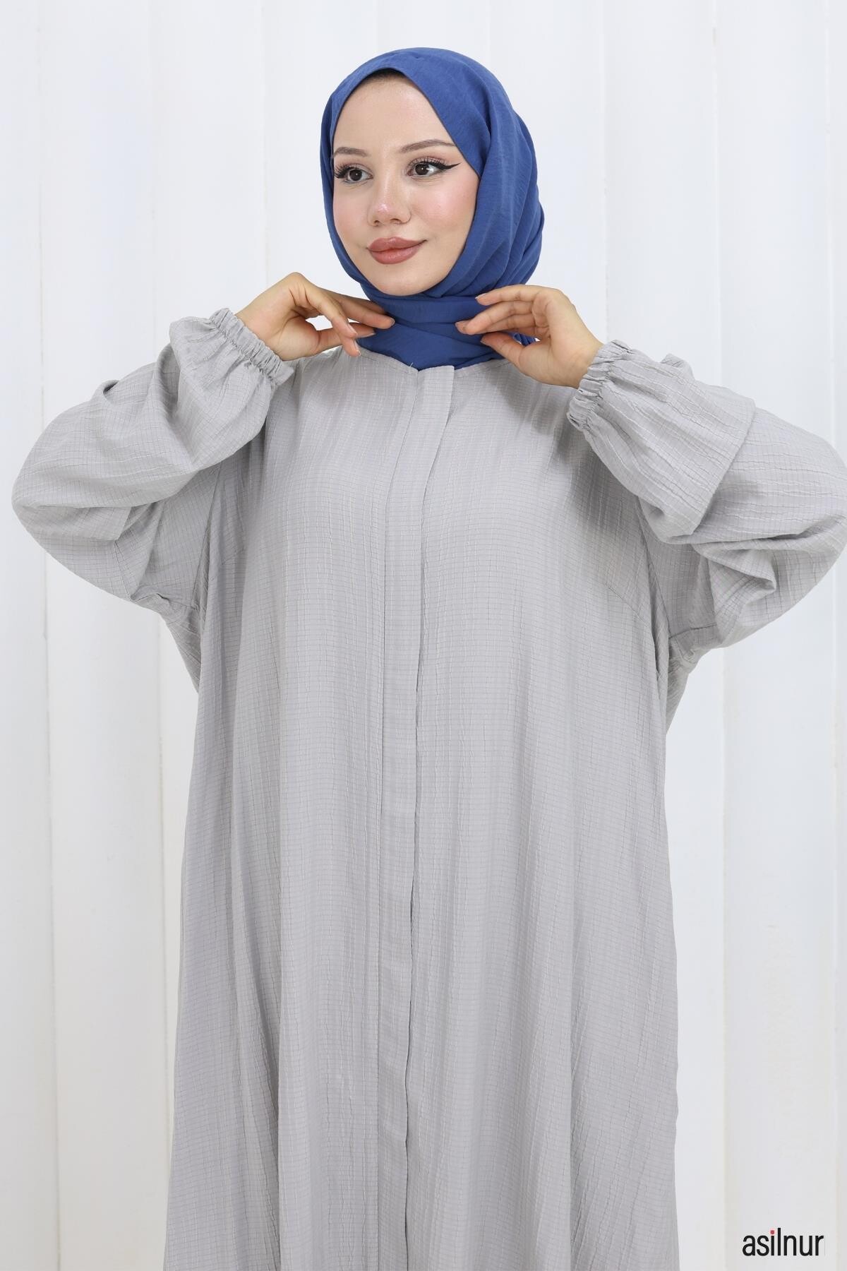 Merve Pamuklu Umre Takımı Açık Gri - 6