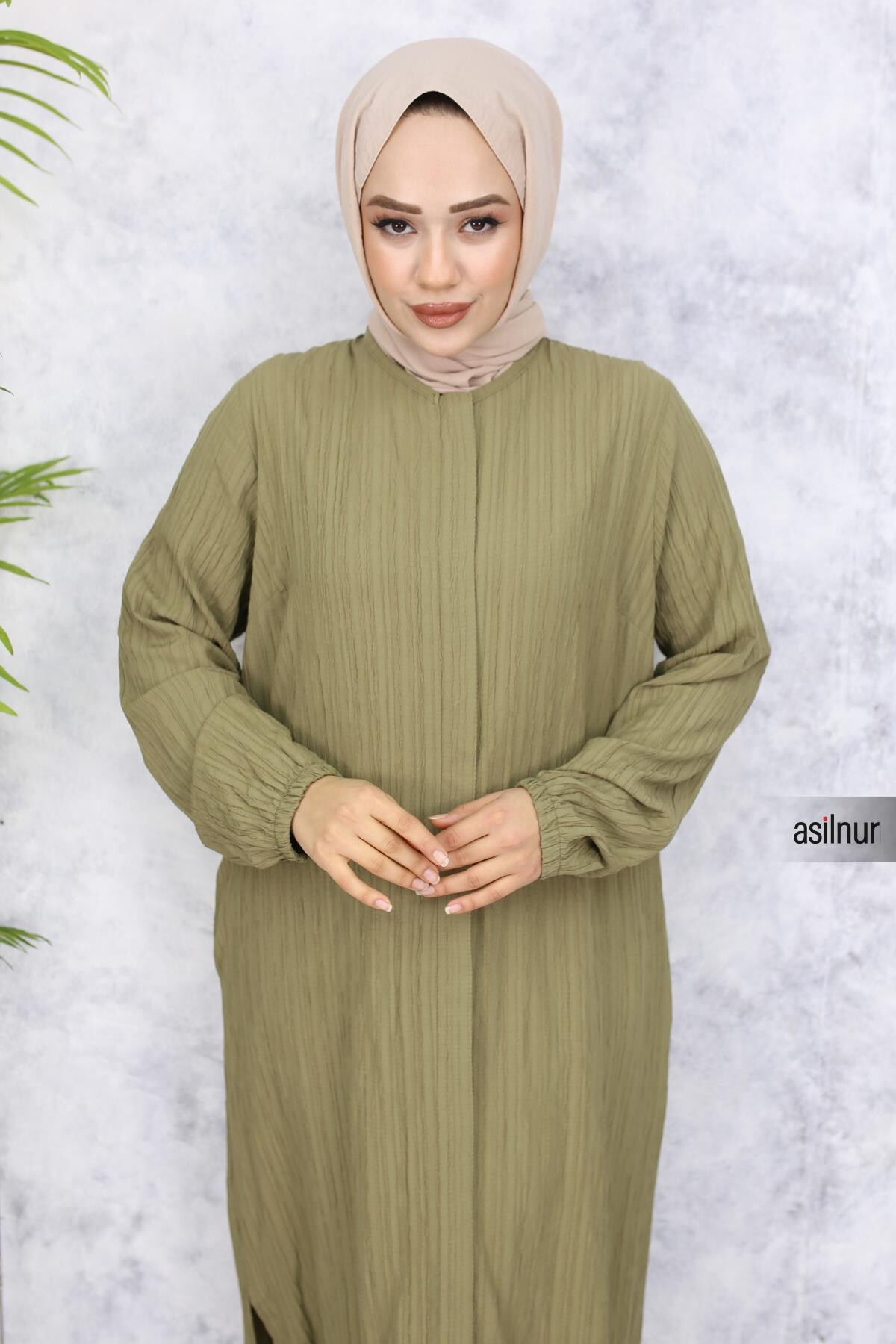 Merve Pamuklu Umre Takımı Açık Yeşil - 6