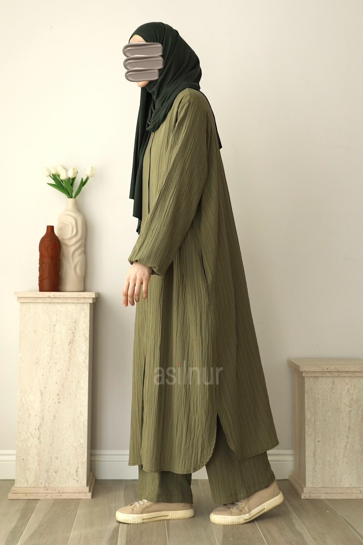 Merve Umre Takımı Açık Yeşil - 3