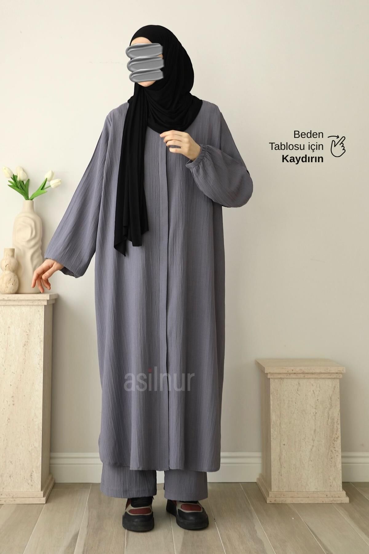 Merve Umre Takımı Gri - 1