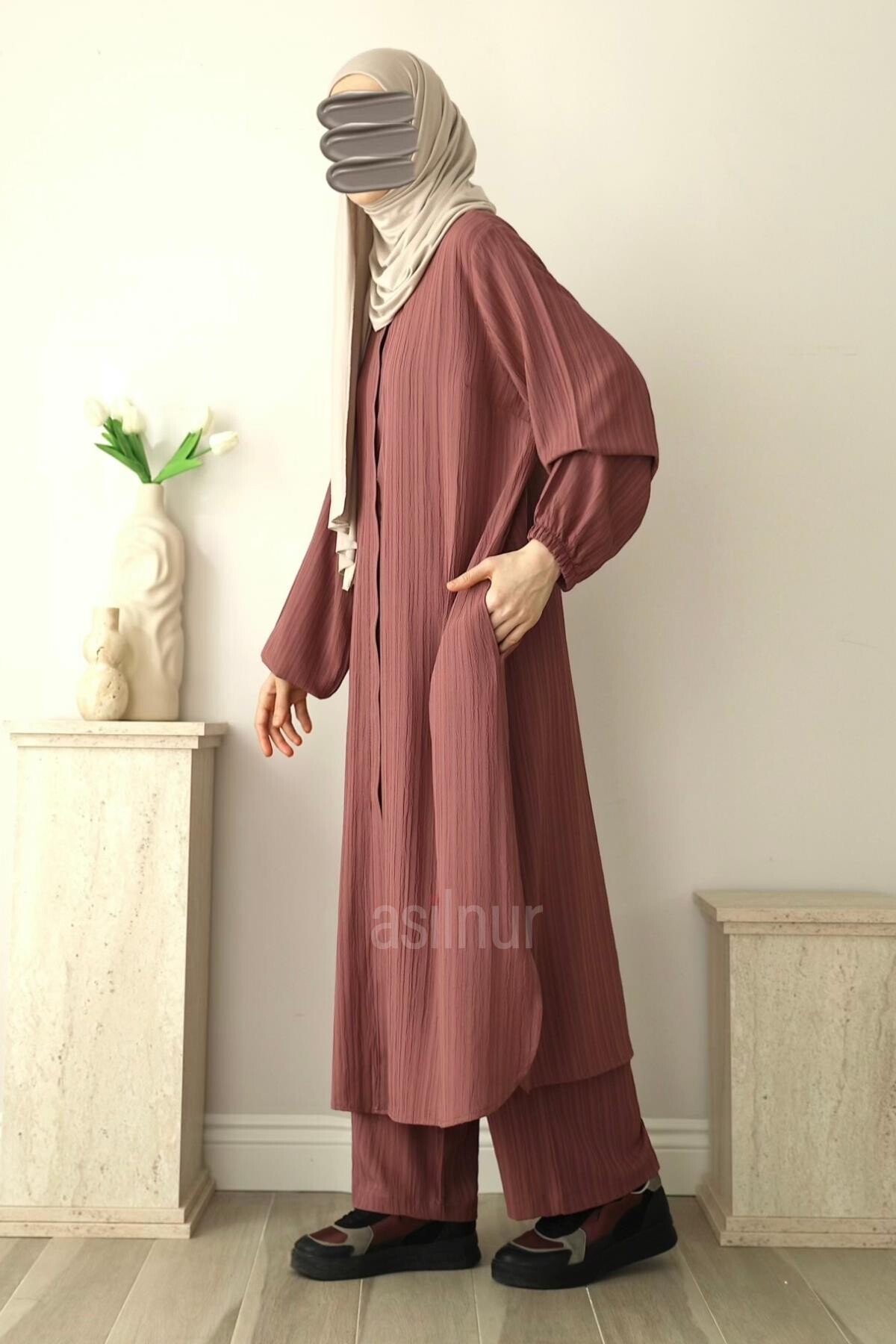 Merve Umre Takımı Gül Kurusu - 3