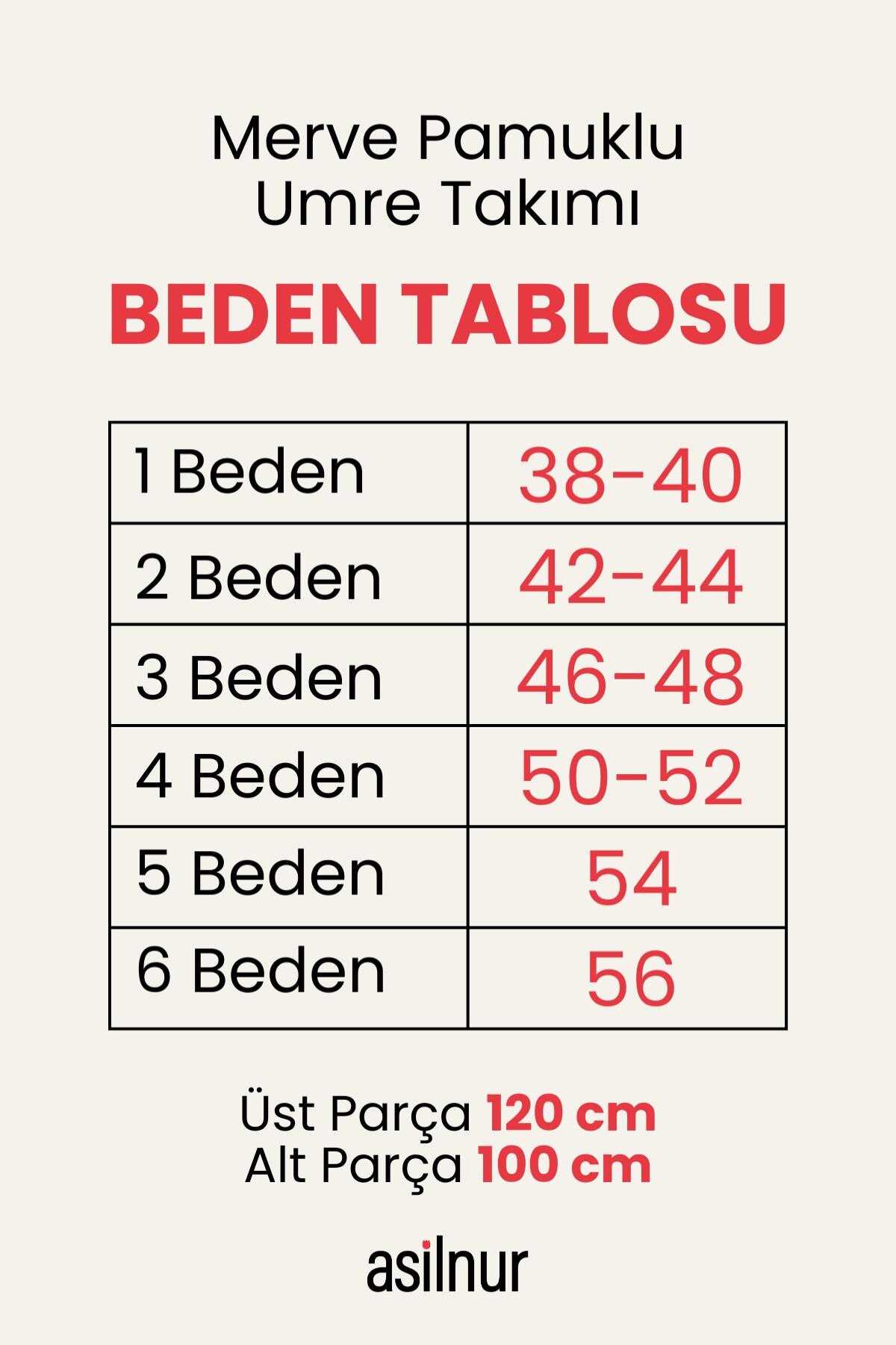 Merve Pamuklu Umre Takımı Kahverengi - 2