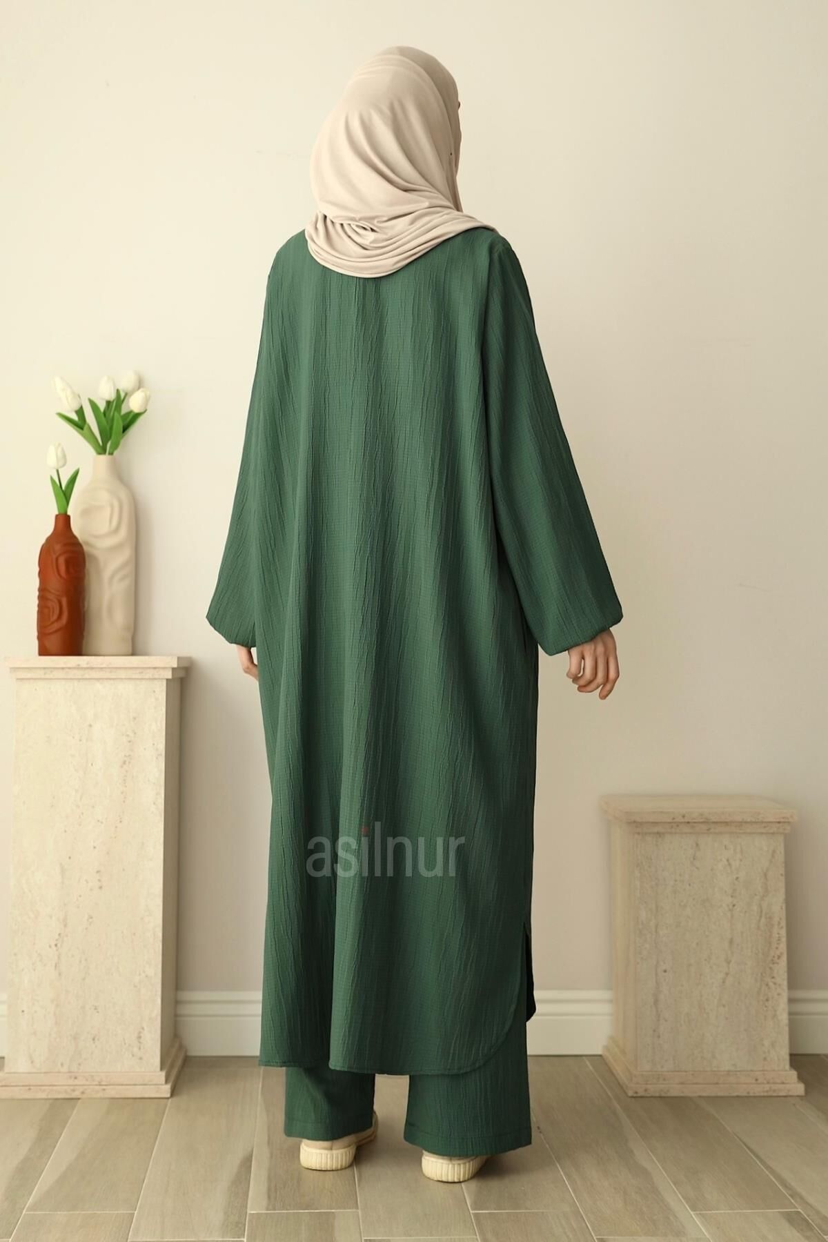 Merve Umre Takımı Koyu Yeşil - 4