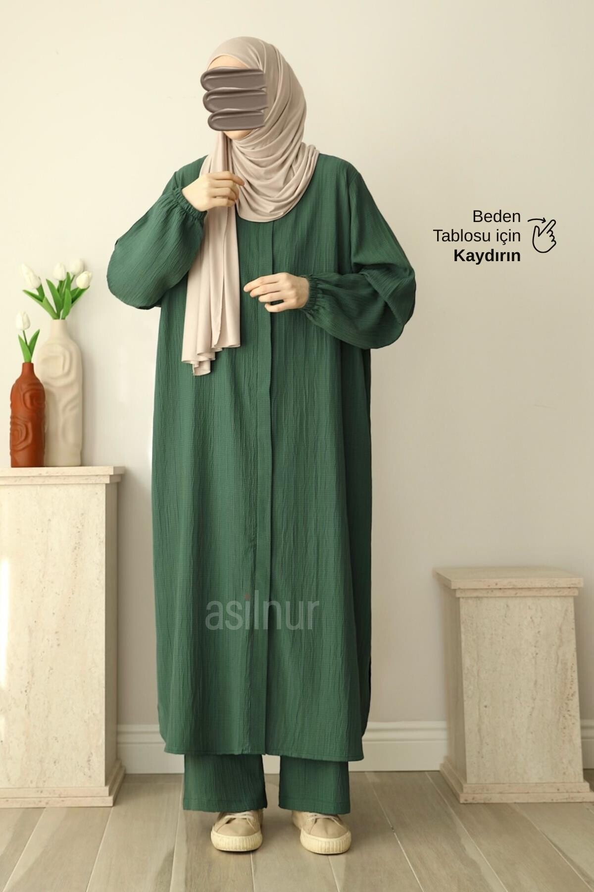 Merve Umre Takımı Koyu Yeşil - ASİLNUR