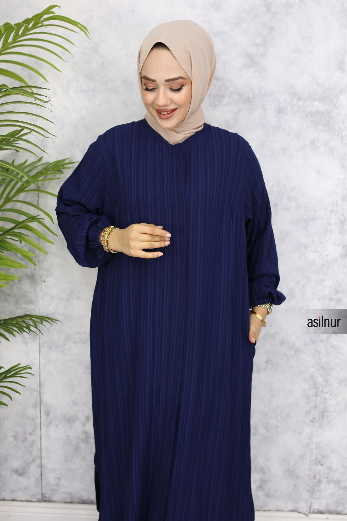 Merve Pamuklu Umre Takımı Lacivert - 6