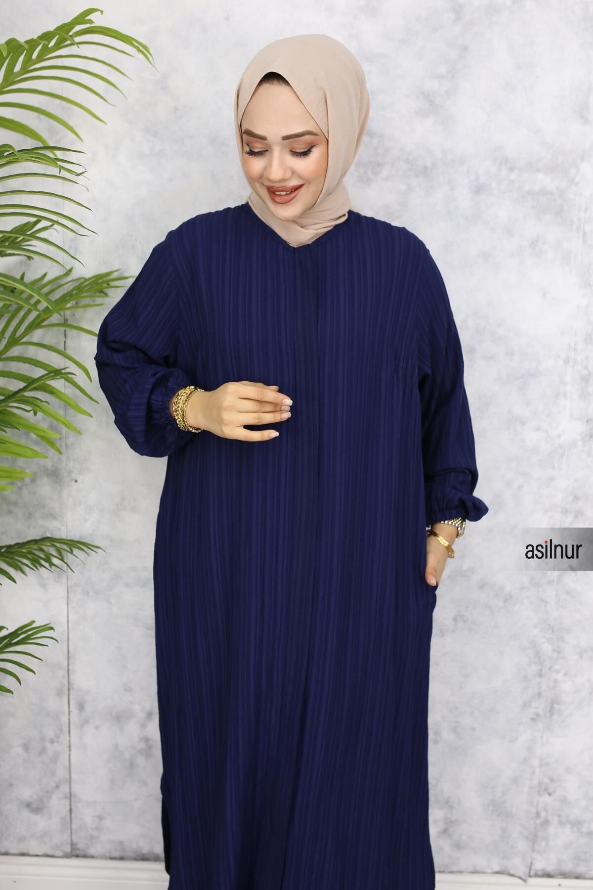 Merve Pamuklu Umre Takımı Lacivert - 6