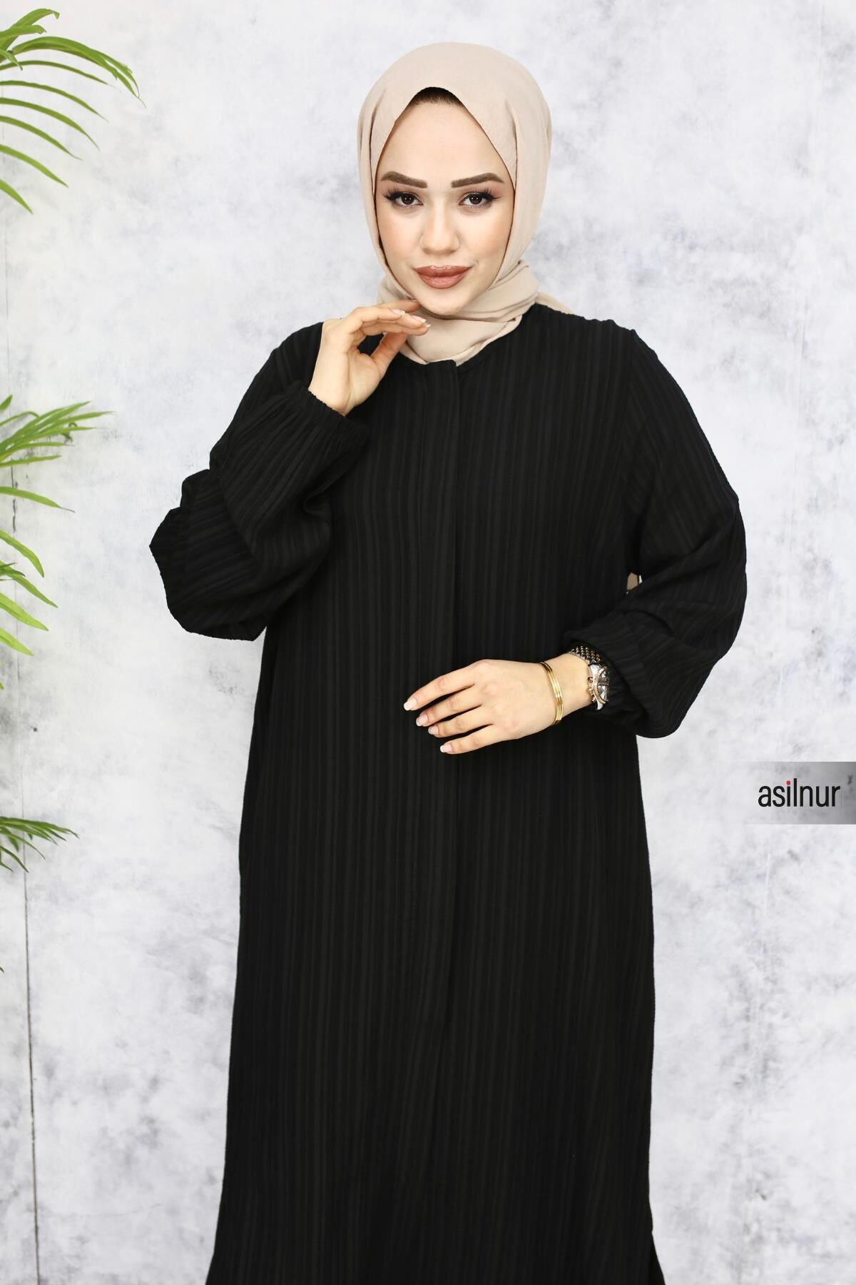 Merve Pamuklu Umre Takımı Siyah - 6