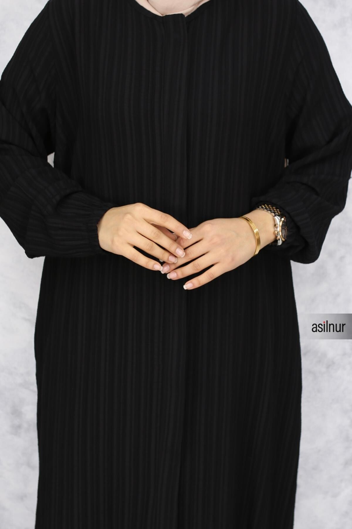 Merve Pamuklu Umre Takımı Siyah - 7