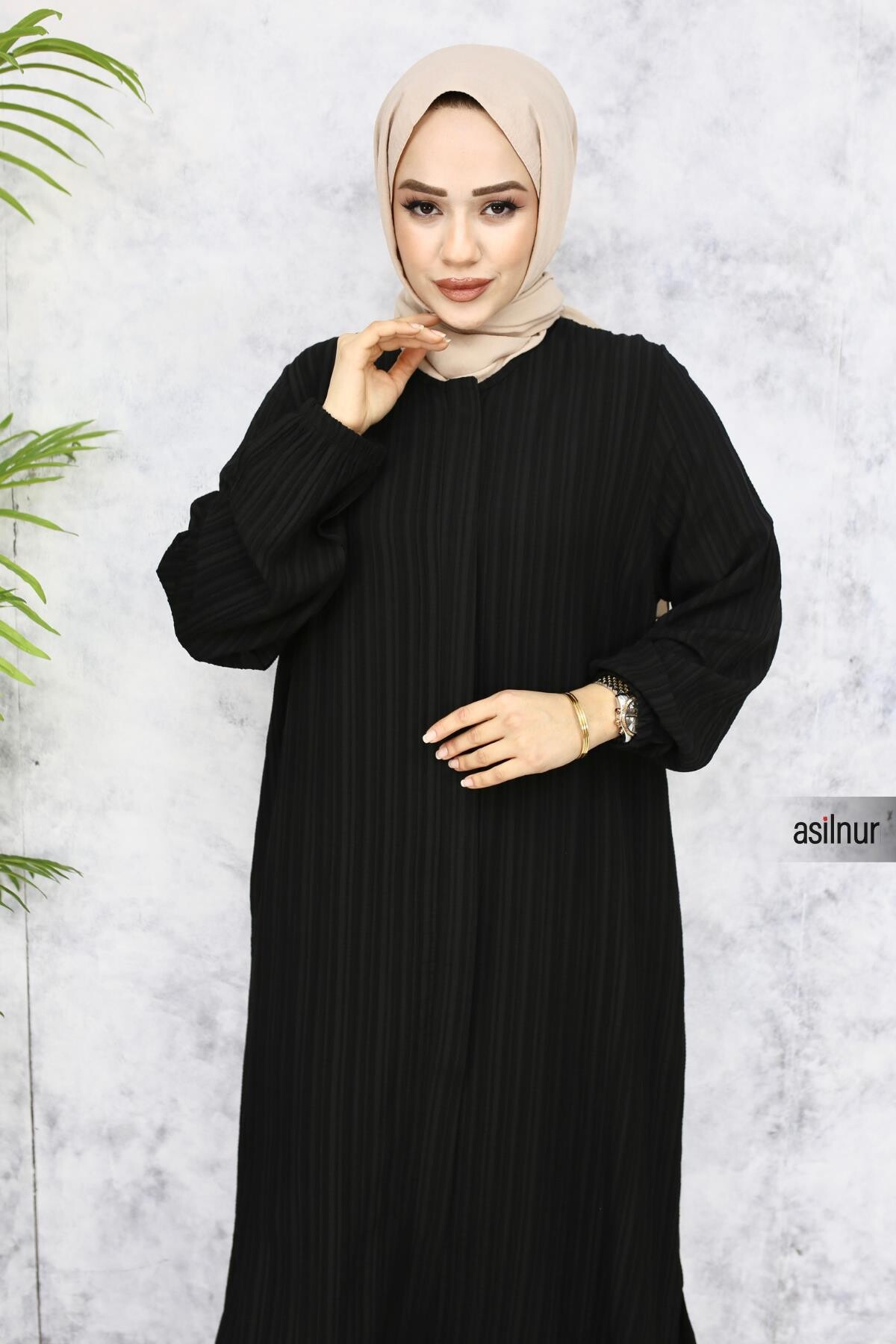 Merve Pamuklu Umre Takımı Siyah - 6