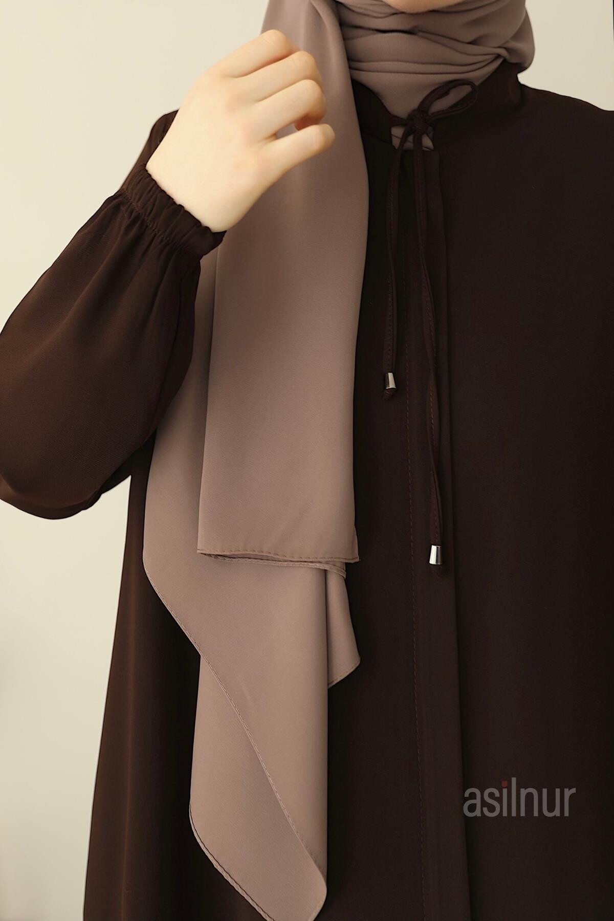 Nesli Mevlana Ferace Kahverengi - 5