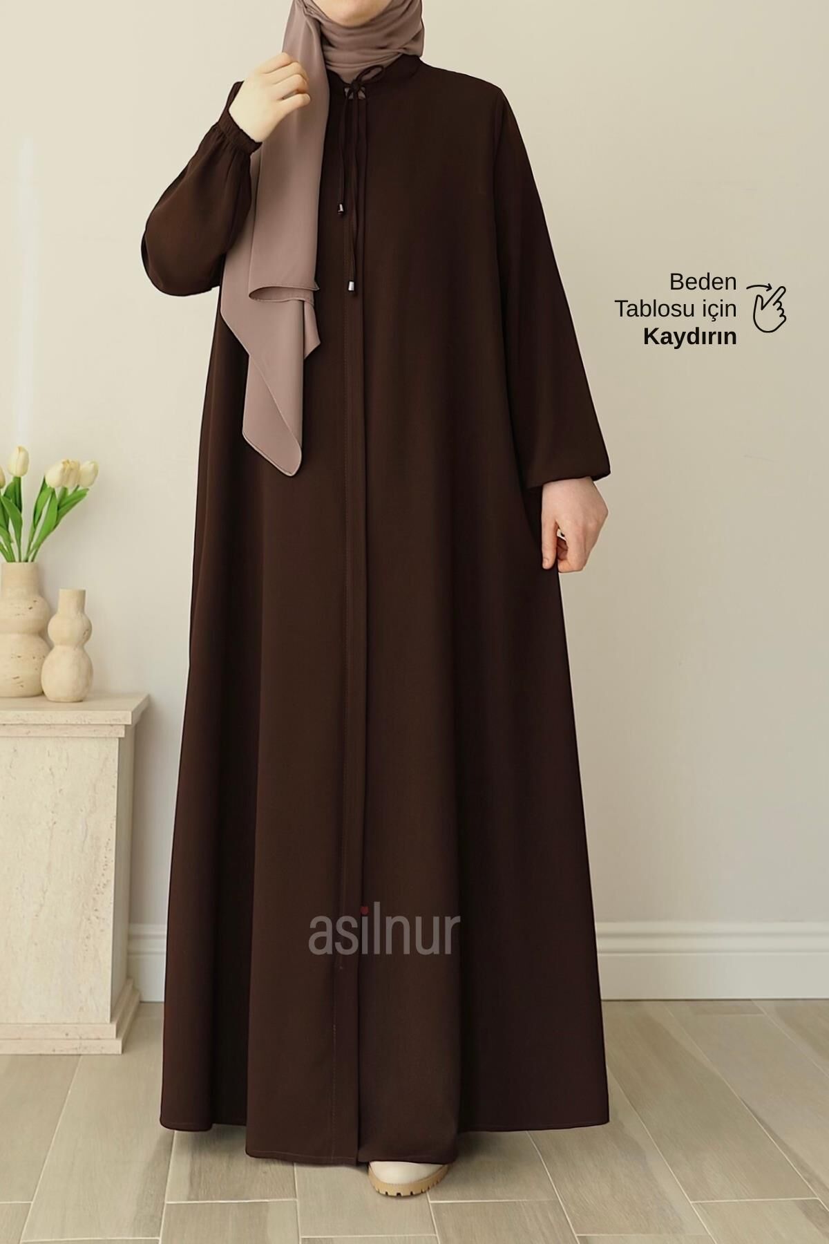 Nesli Mevlana Ferace Kahverengi - 1