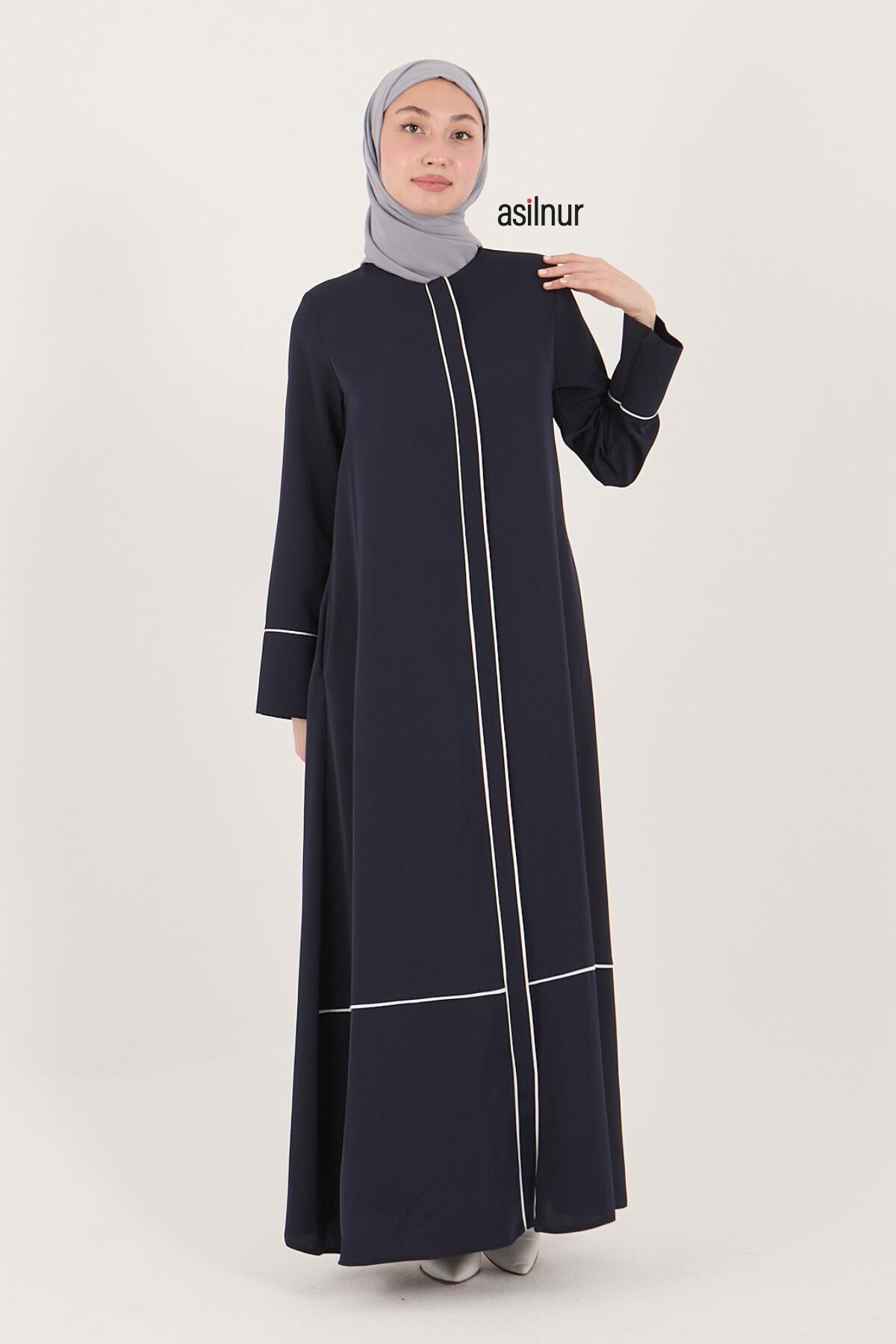 Nevin Abaya Ferace Lacivert - ASİLNUR