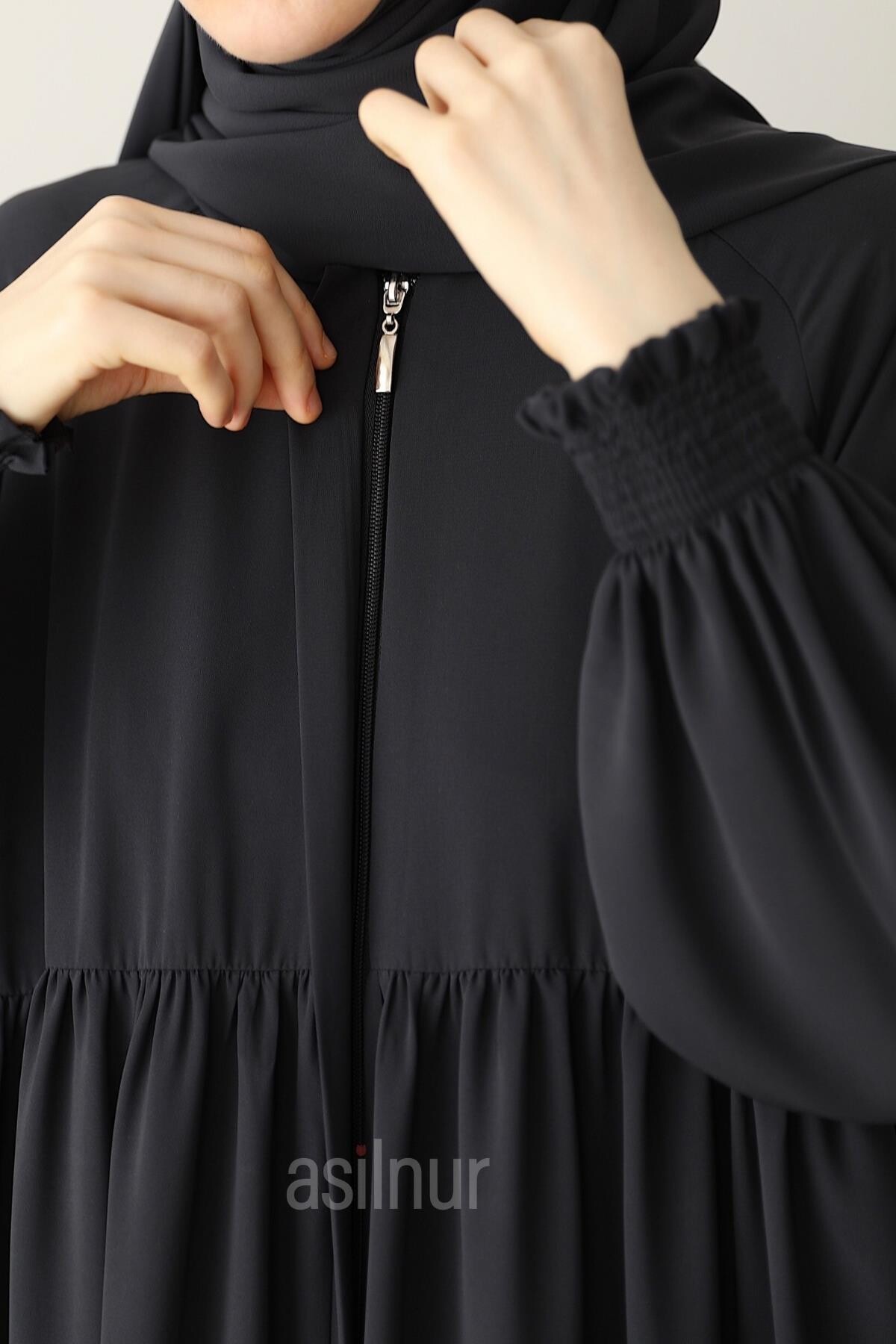 Nisa Ferace Şal Hediyeli Takım Füme - 7