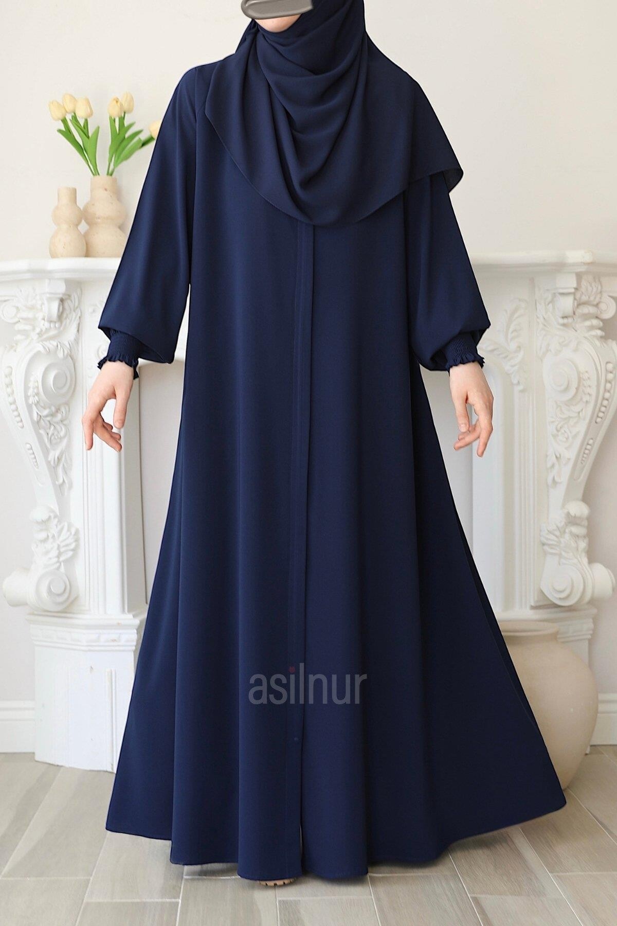 Nisa Mevlana Ferace Lacivert - ASİLNUR
