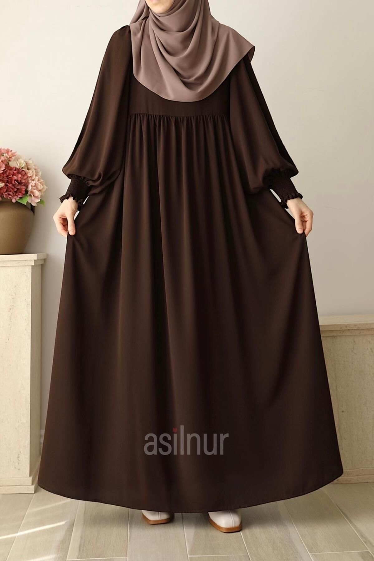 Rana Balon Kol Ferace Kahverengi - 1