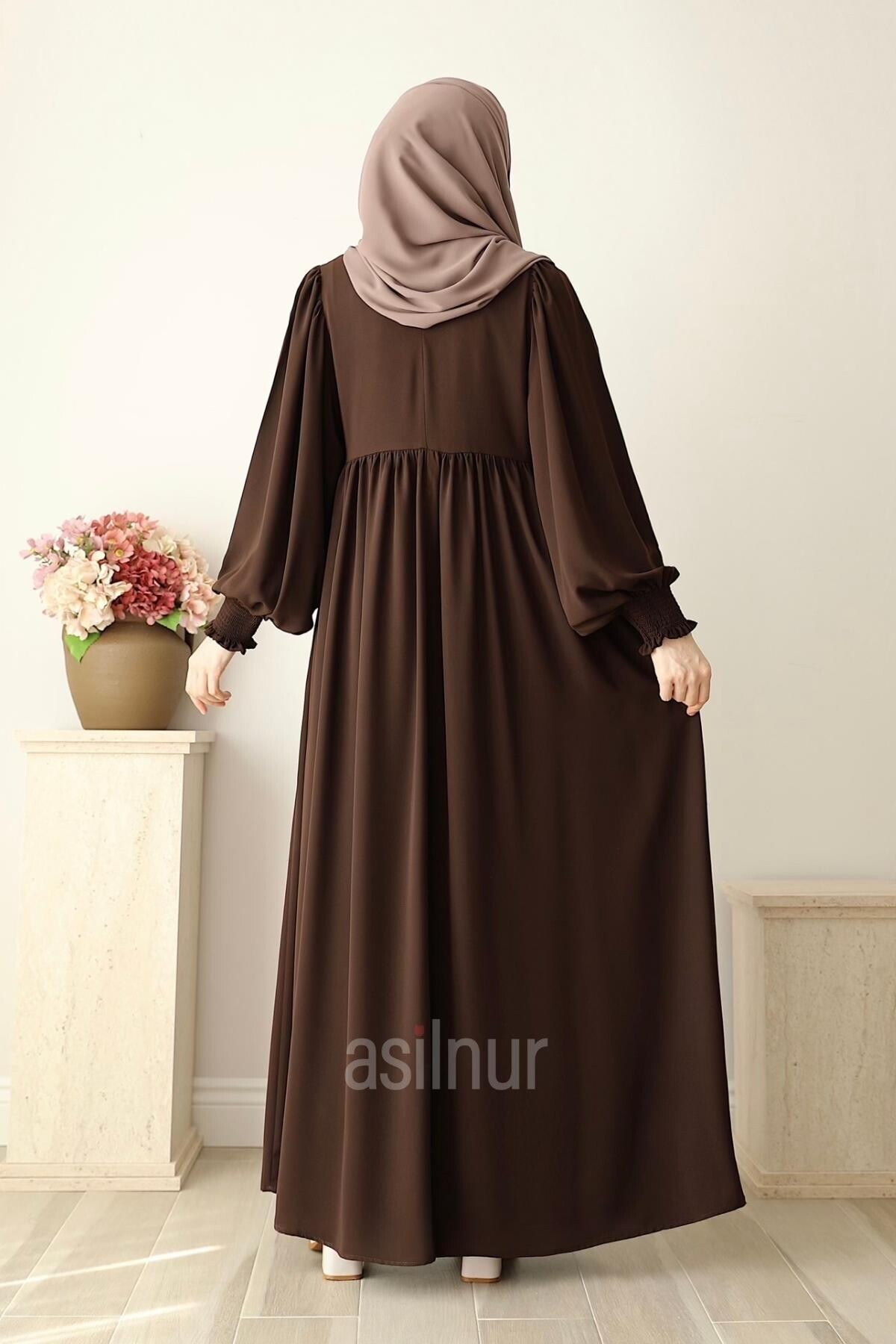 Rana Balon Kol Ferace Kahverengi - 4