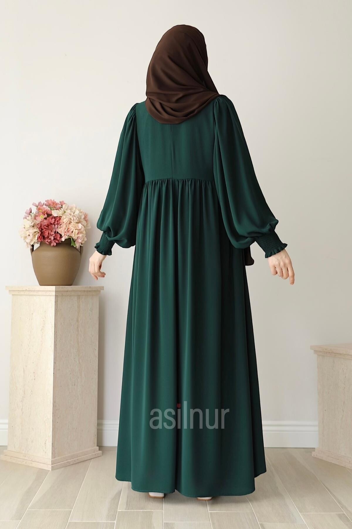 Rana Balon Kol Ferace Zümrüt Yeşili - 3