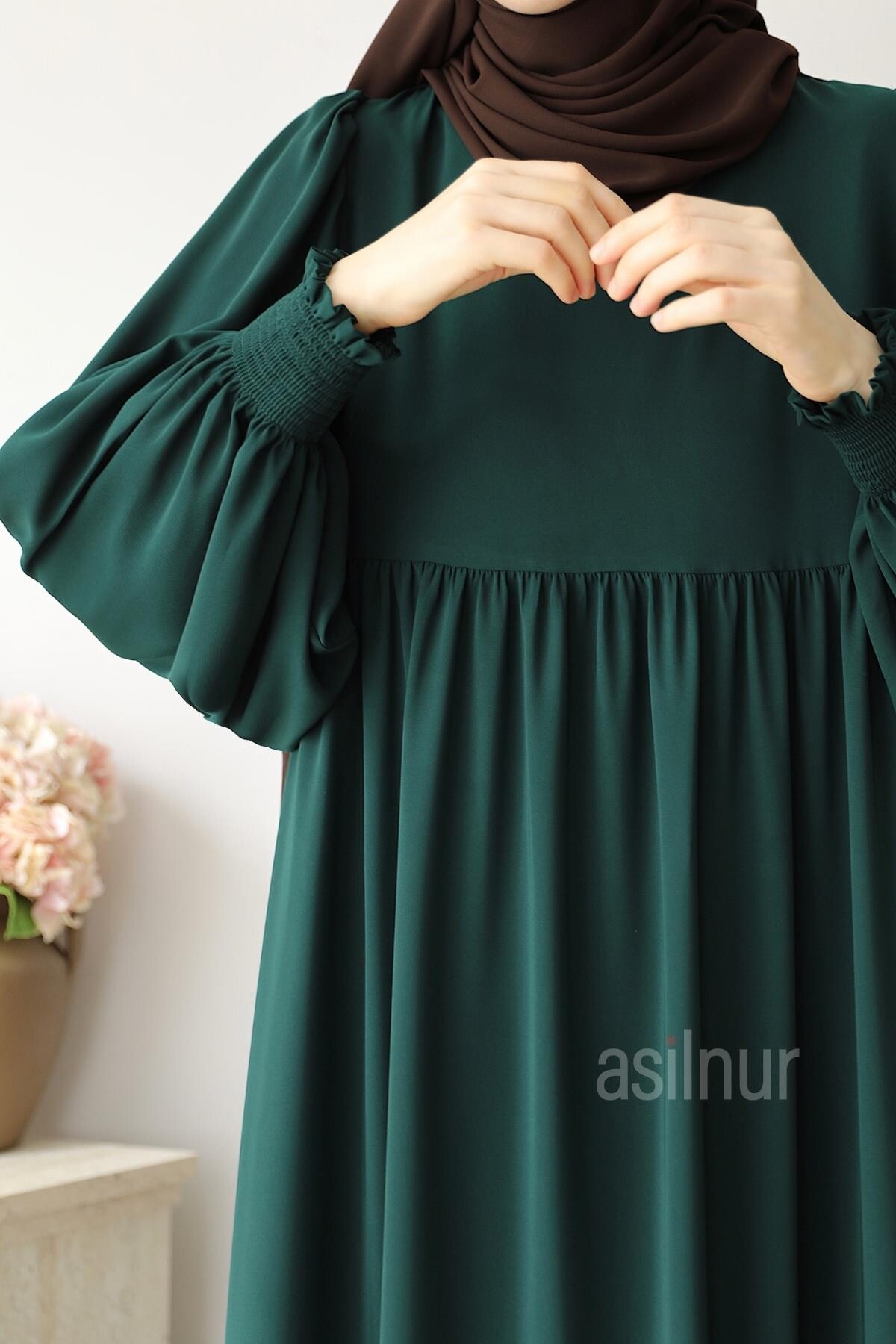 Rana Balon Kol Ferace Zümrüt Yeşili - 4