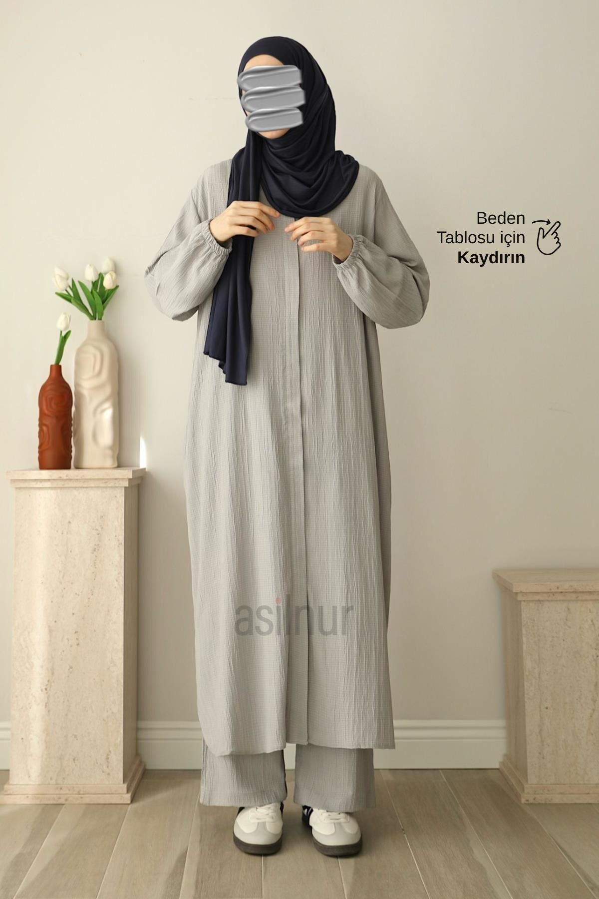 Ravza Umre Takımı Açık Gri - 1