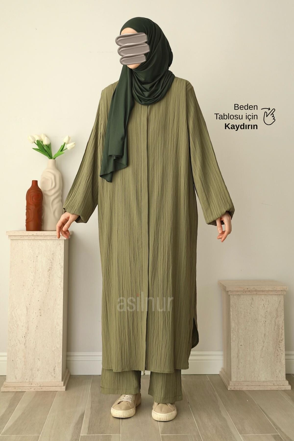 Ravza Umre Takımı Açık Yeşil - ASİLNUR