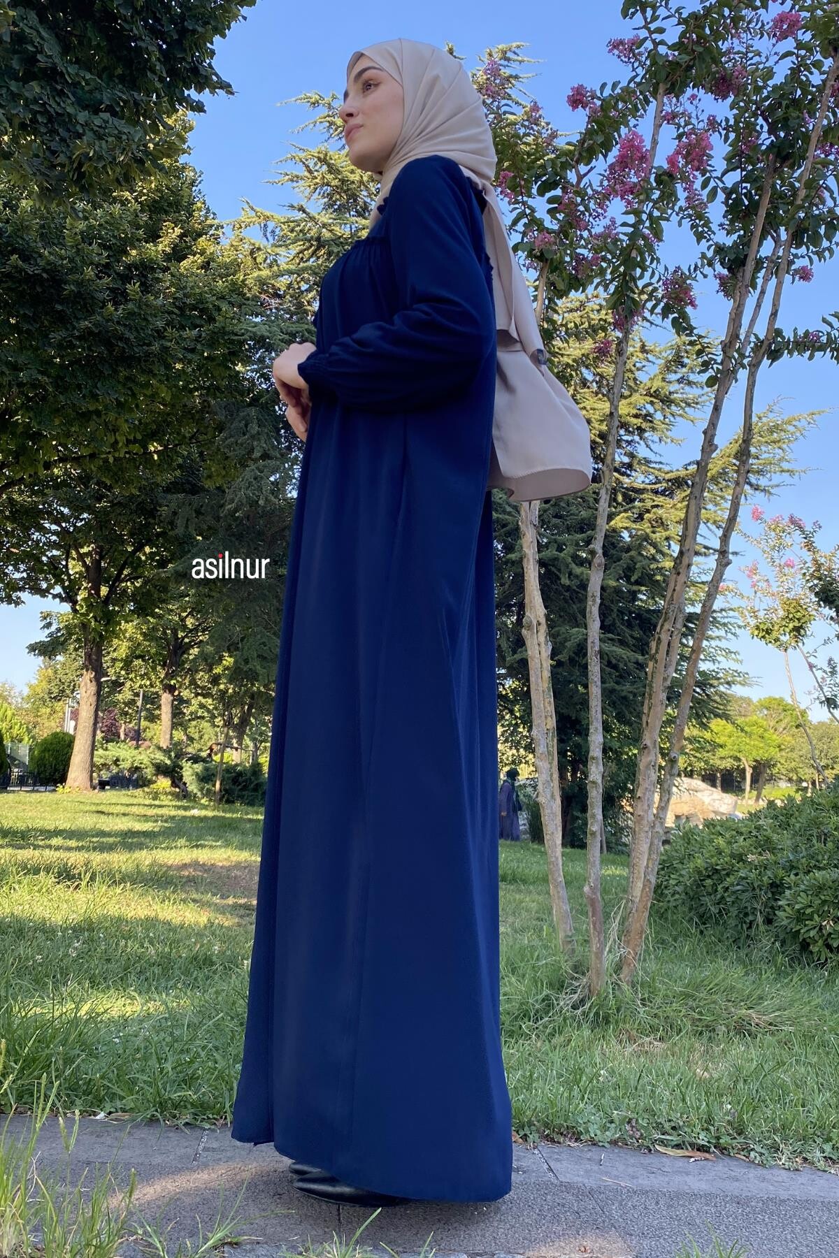 Robalı Cepli Ferace Lacivert - 6