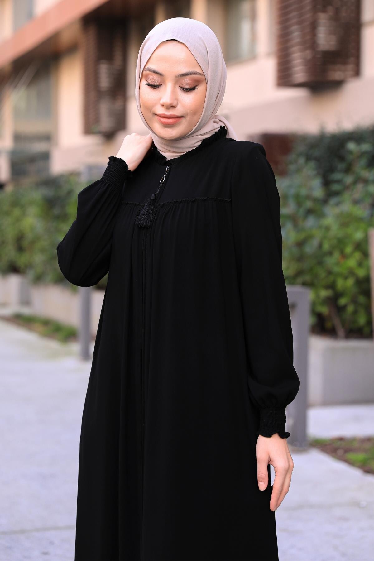 Robalı Cepli Ferace Siyah - 7