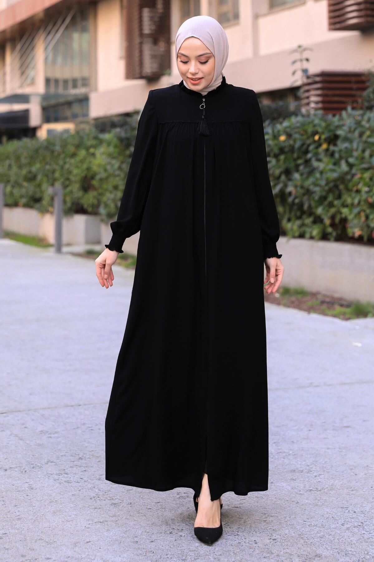 Robalı Cepli Ferace Siyah - 3