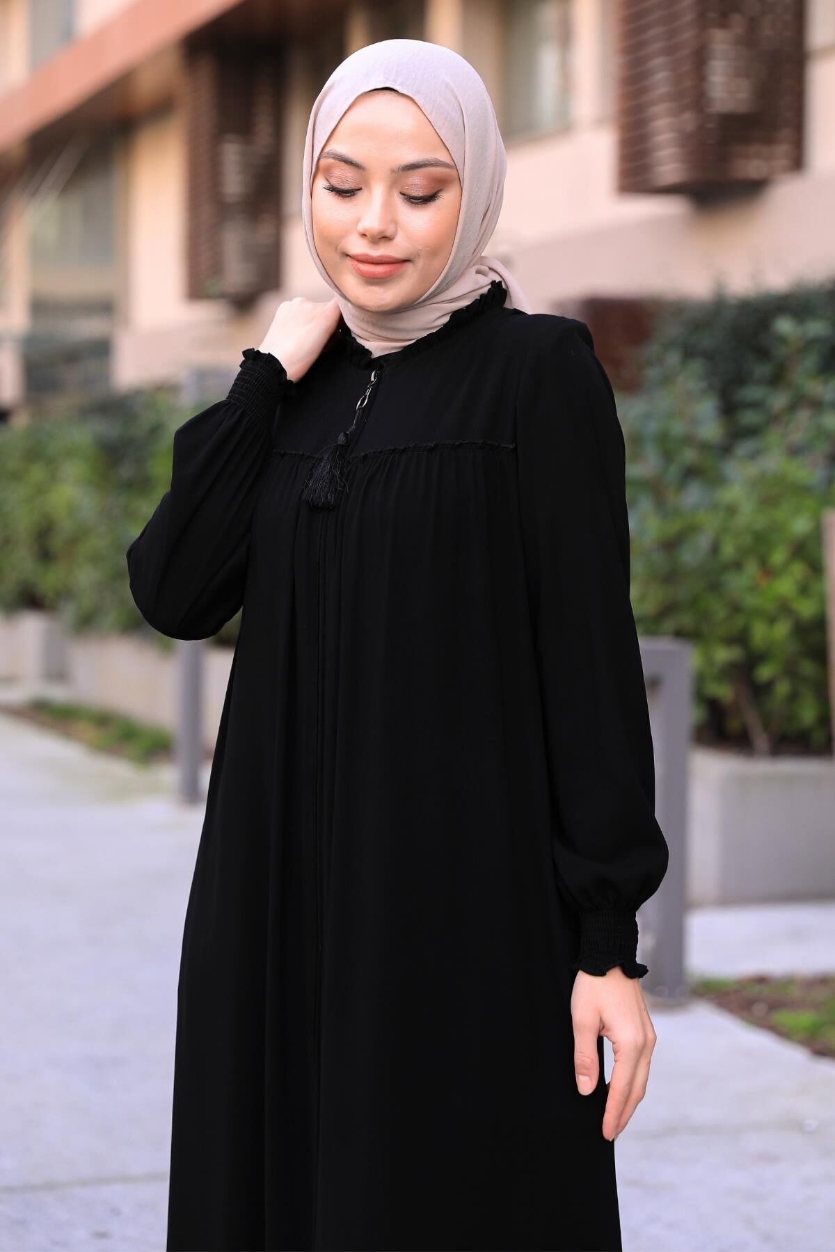 Robalı Cepli Ferace Siyah - 7