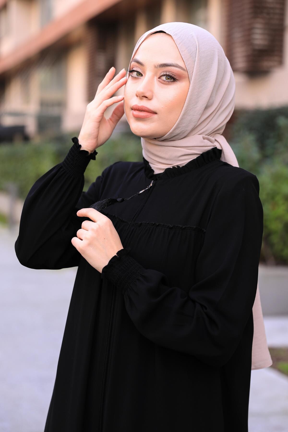 Robalı Cepli Ferace Siyah - 6