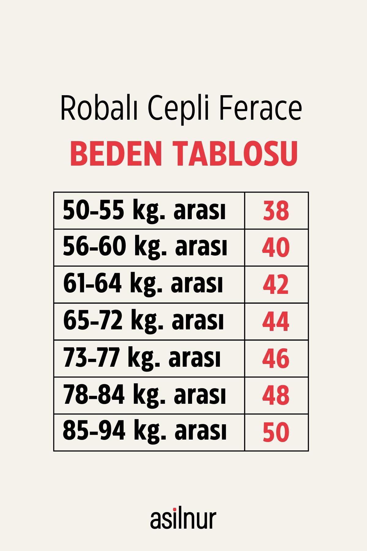Robalı Cepli Ferace Siyah - 2