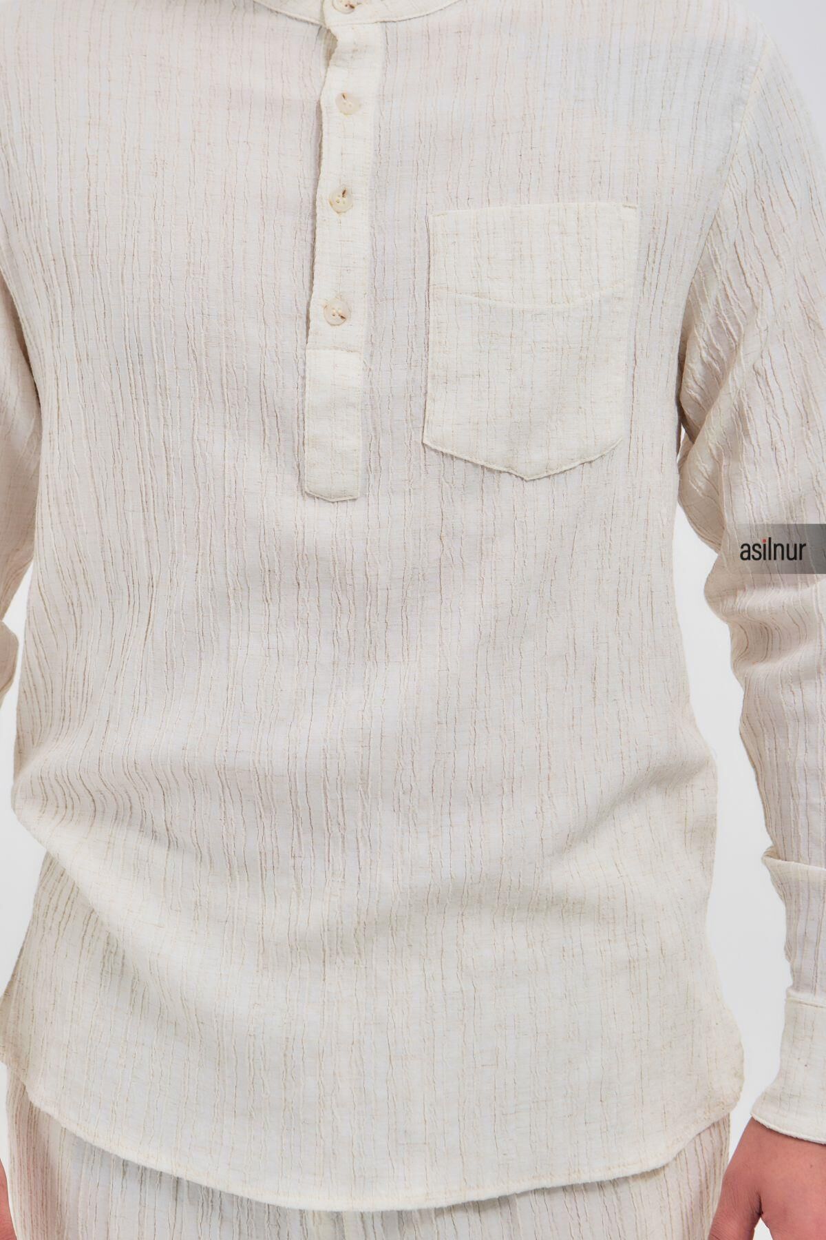 Sefa Erkek Hac ve Umre Kıyafeti İkili Takım Beyaz - 7