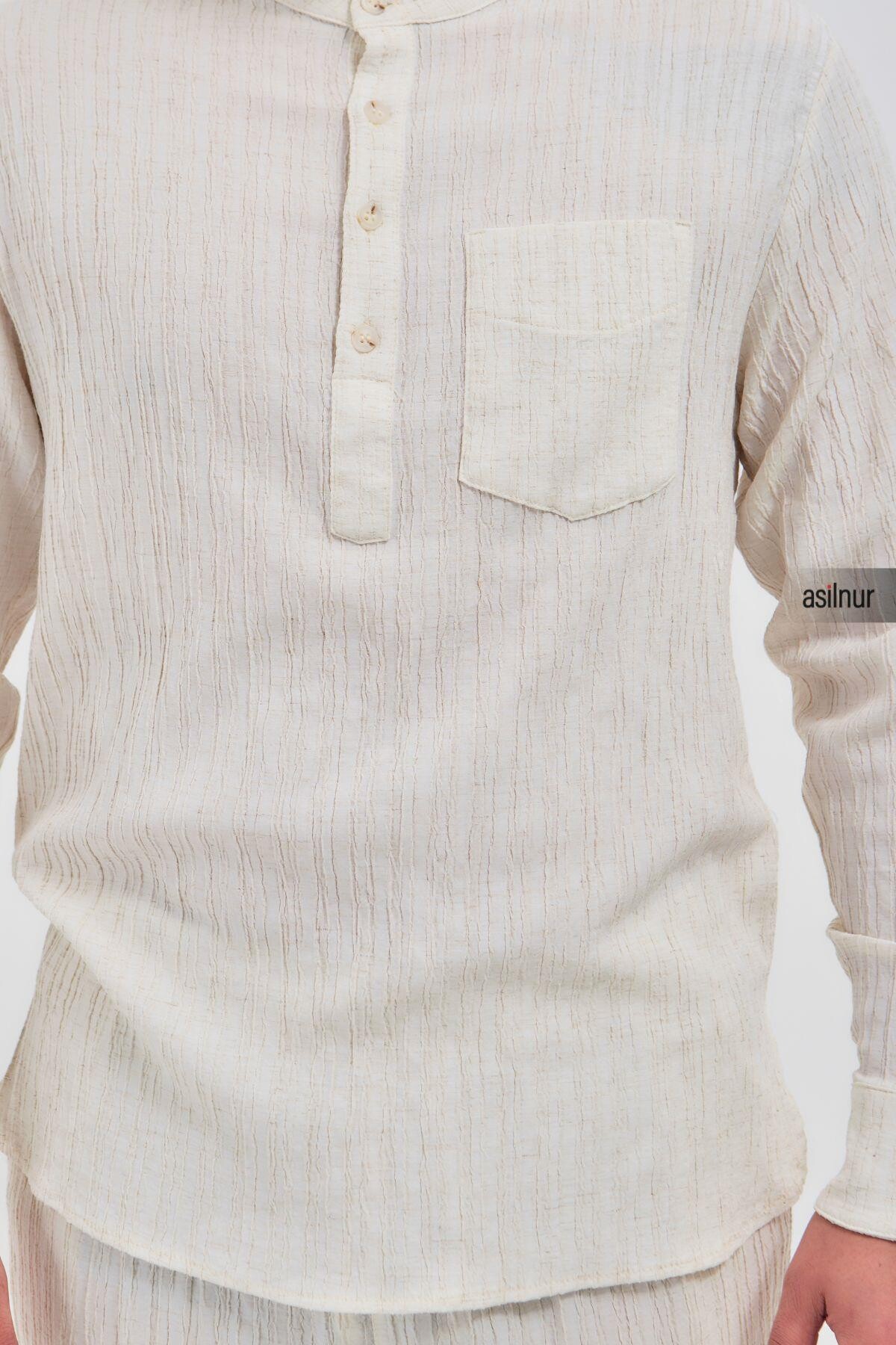 Sefa Erkek Hac ve Umre Kıyafeti İkili Takım Beyaz - 7