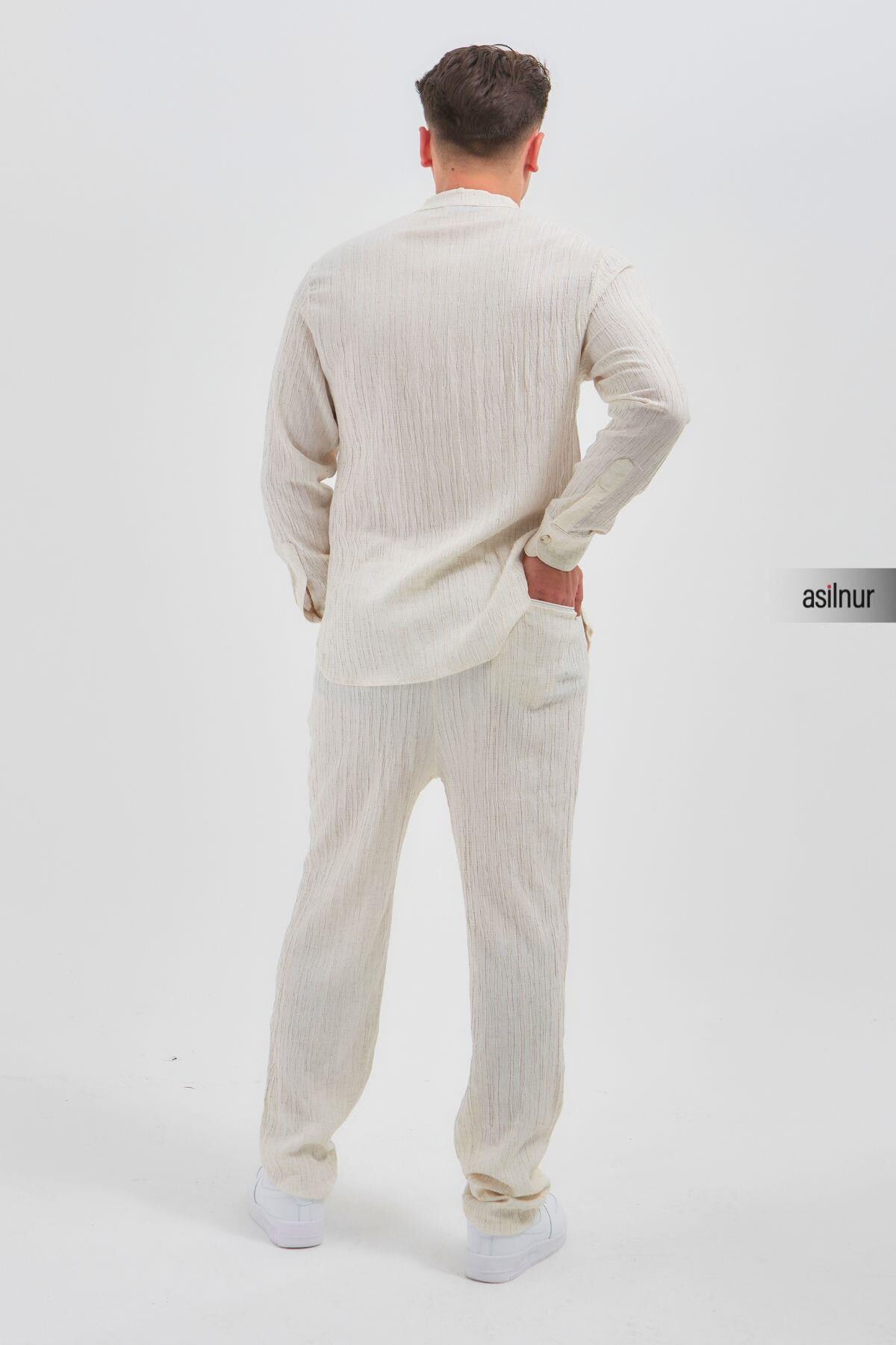 Sefa Erkek Hac ve Umre Kıyafeti İkili Takım Beyaz - 5