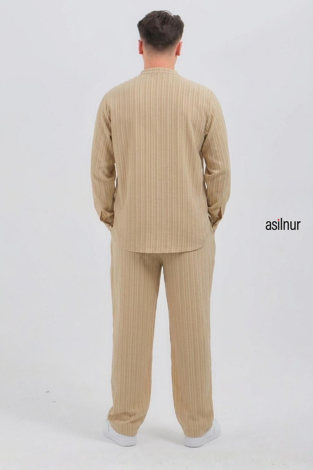 Sefa Erkek Hac ve Umre Kıyafeti İkili Takım Taş - 5