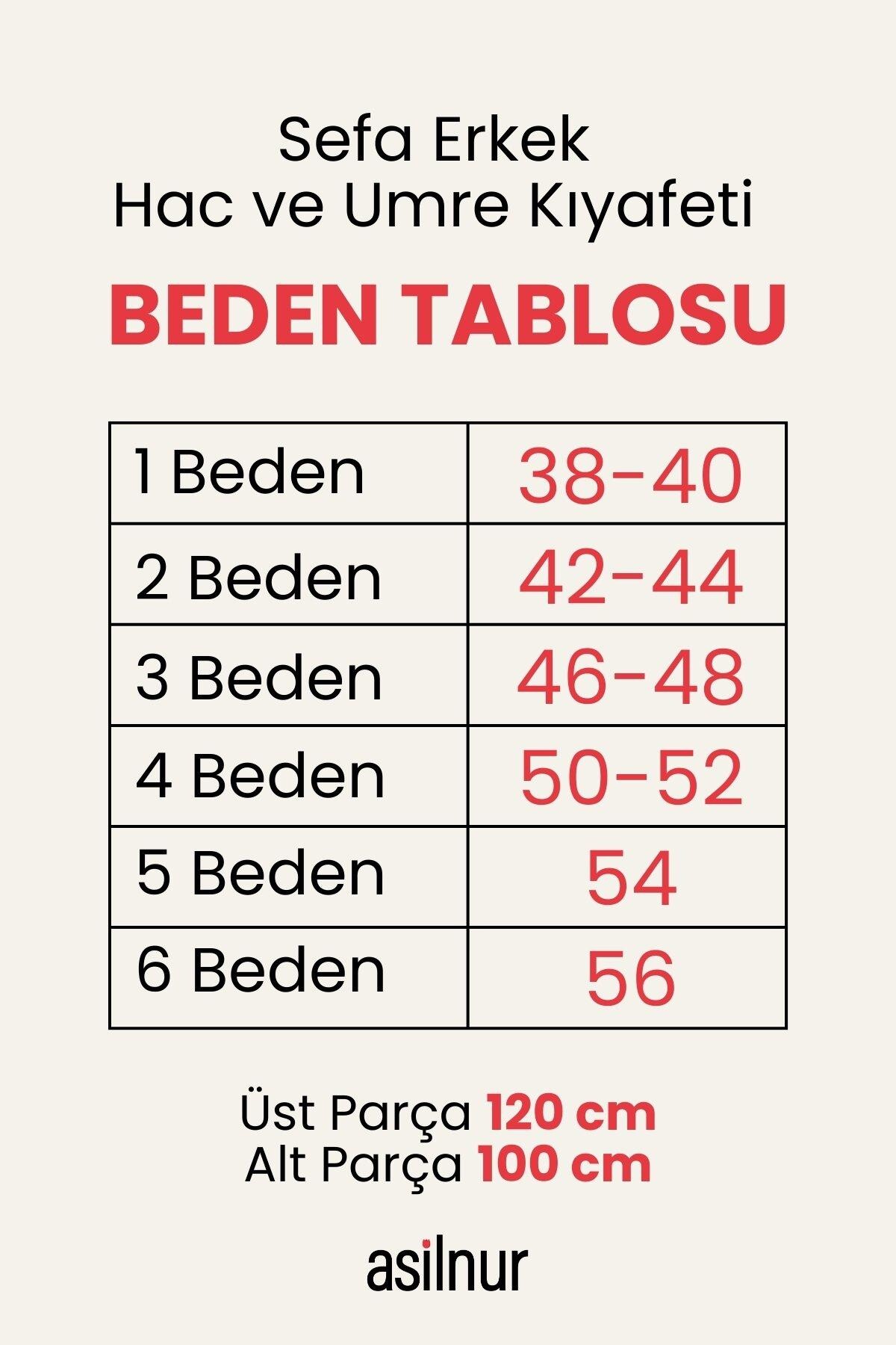 Sefa Erkek Hac ve Umre Kıyafeti İkili Takım Taş - 2