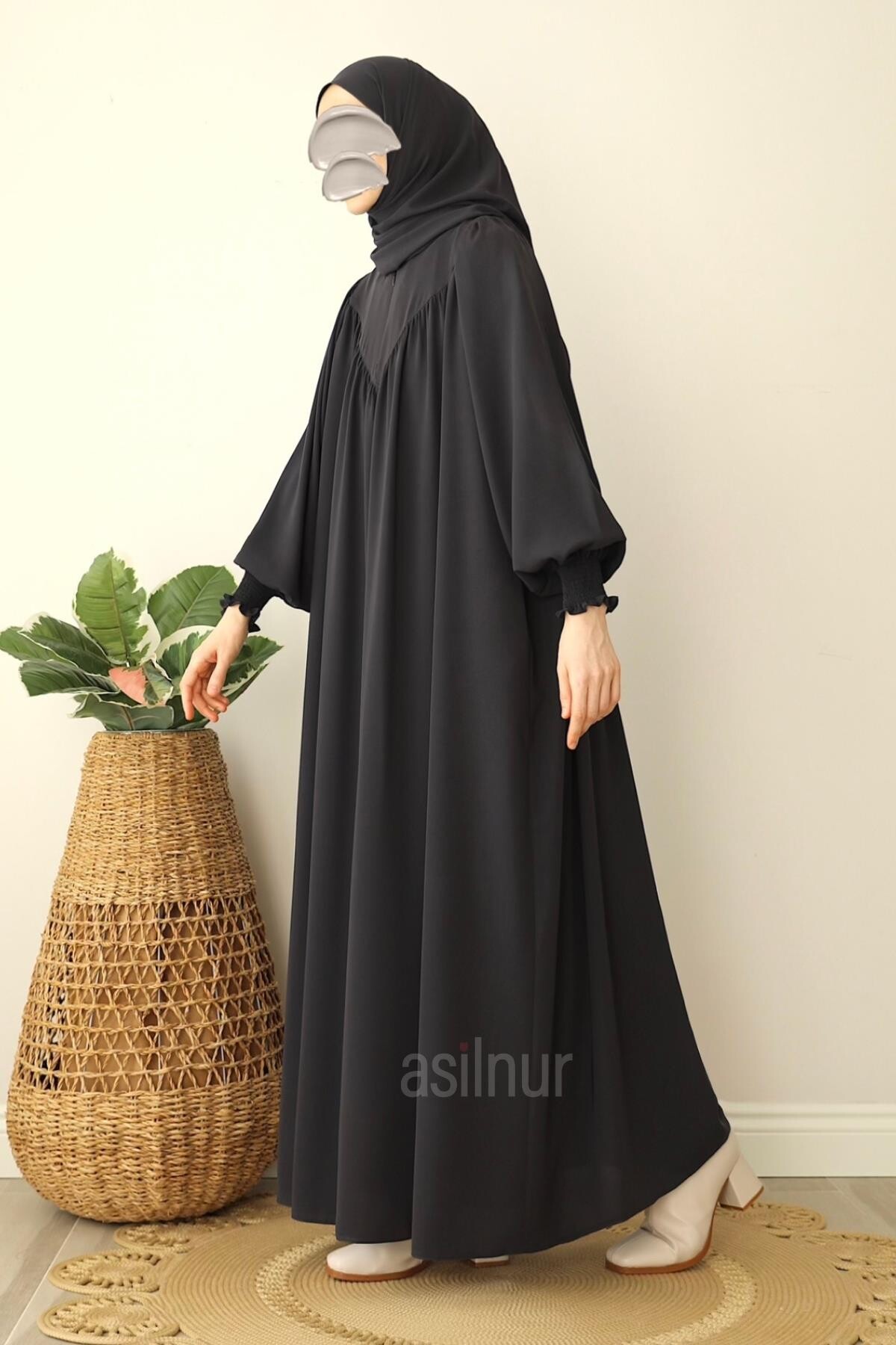 Sema Elbise Şal Hediyeli Takım Füme - 3