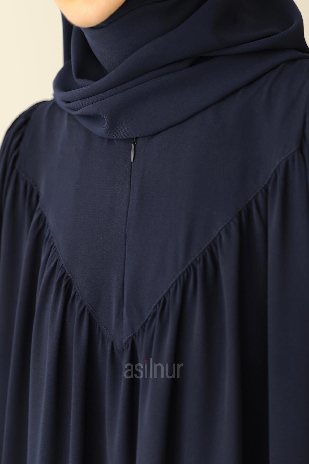 Sema Elbise Şal Hediyeli Takım Lacivert - 5