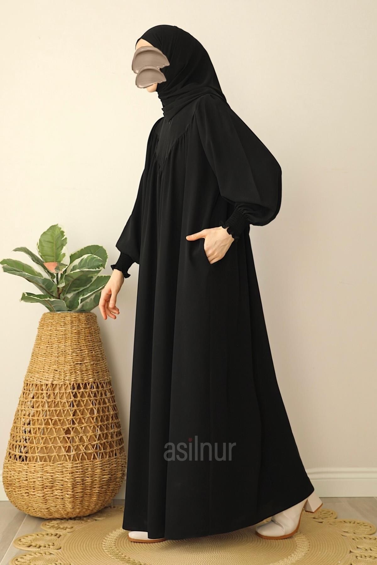 Sema Elbise Şal Hediyeli Takım Siyah - 3