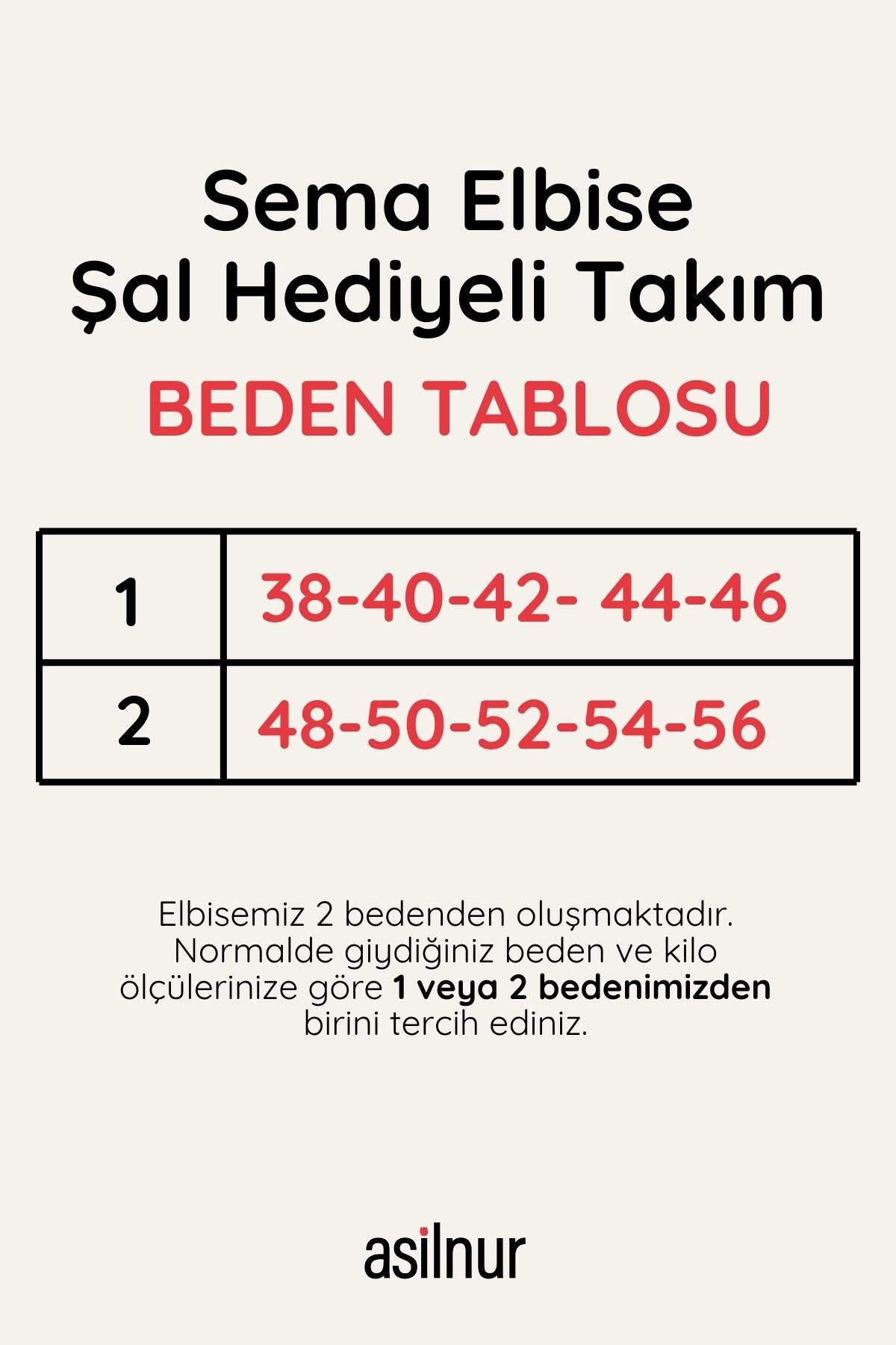 Sema Elbise Şal Hediyeli Takım Siyah - 2