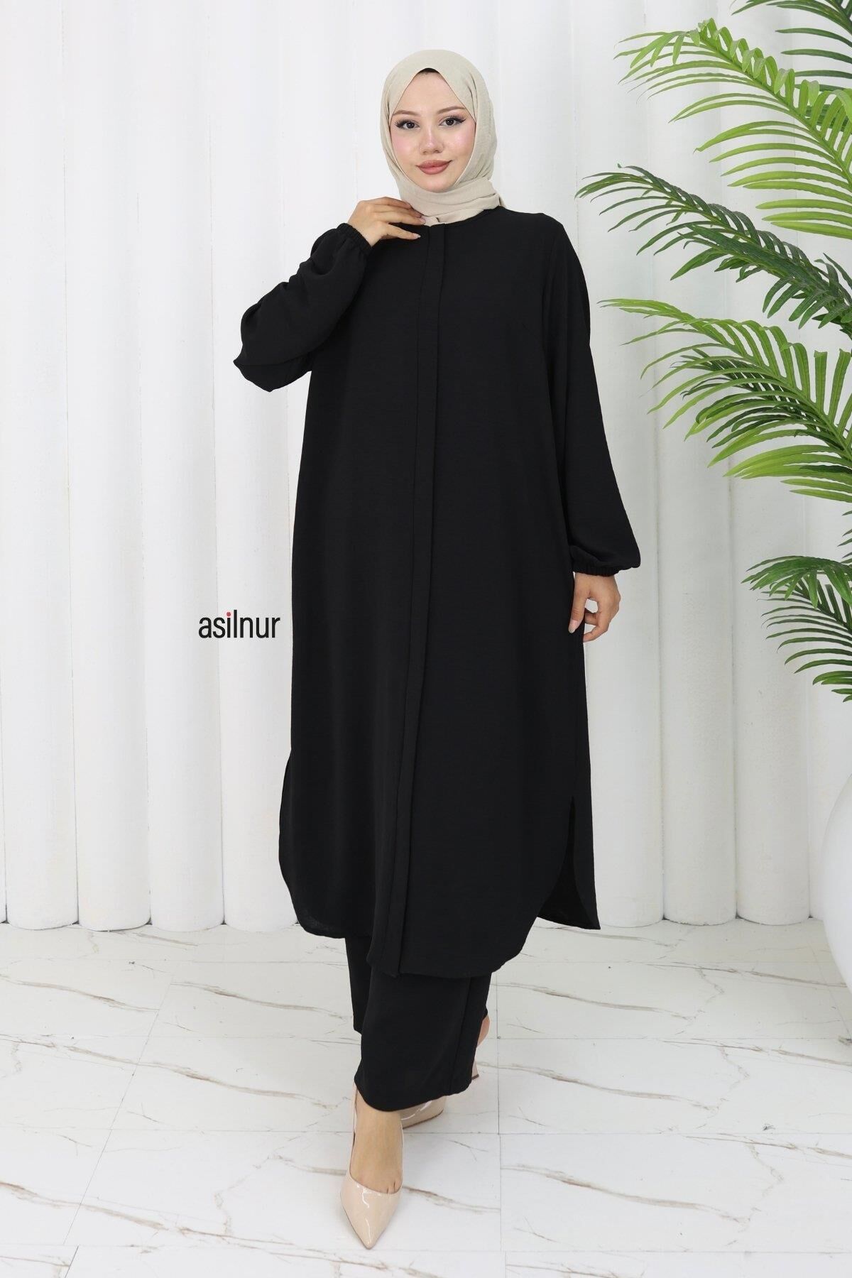 Sena Ayrobin Fermuarlı İkili Takım Siyah - 1