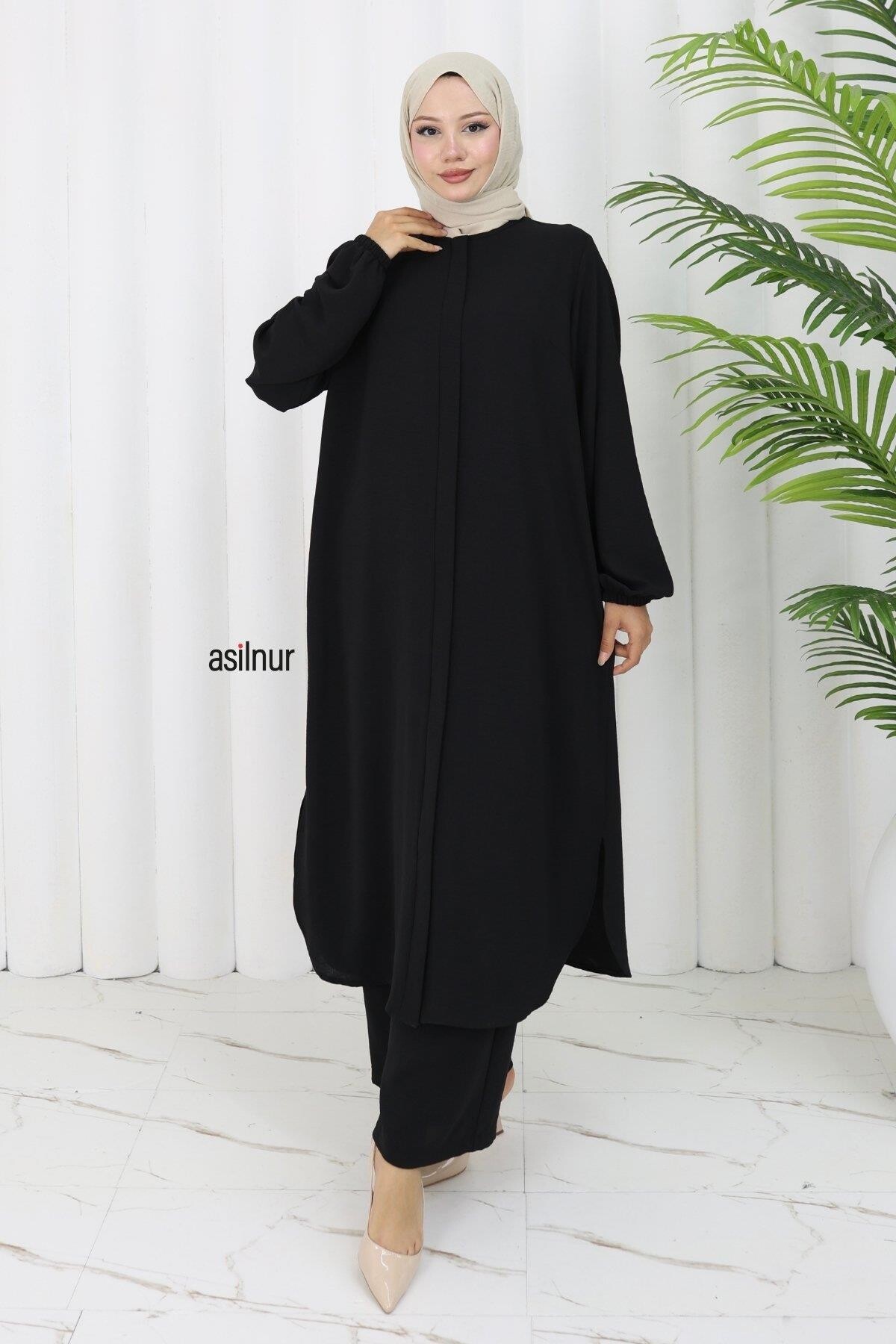 Sena Ayrobin Fermuarlı İkili Takım Siyah 