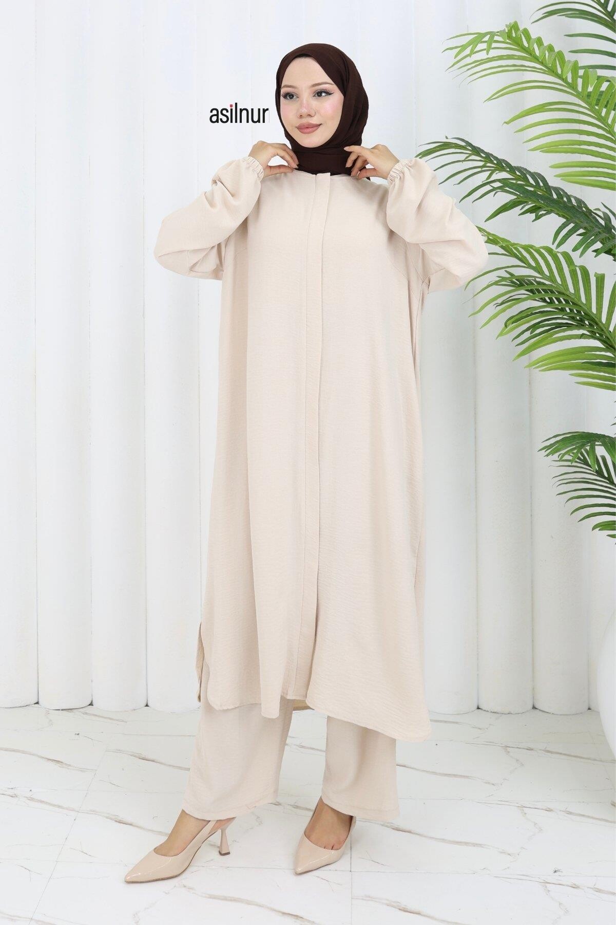 Sena Ayrobin Fermuarlı İkili Takım Bej - 4